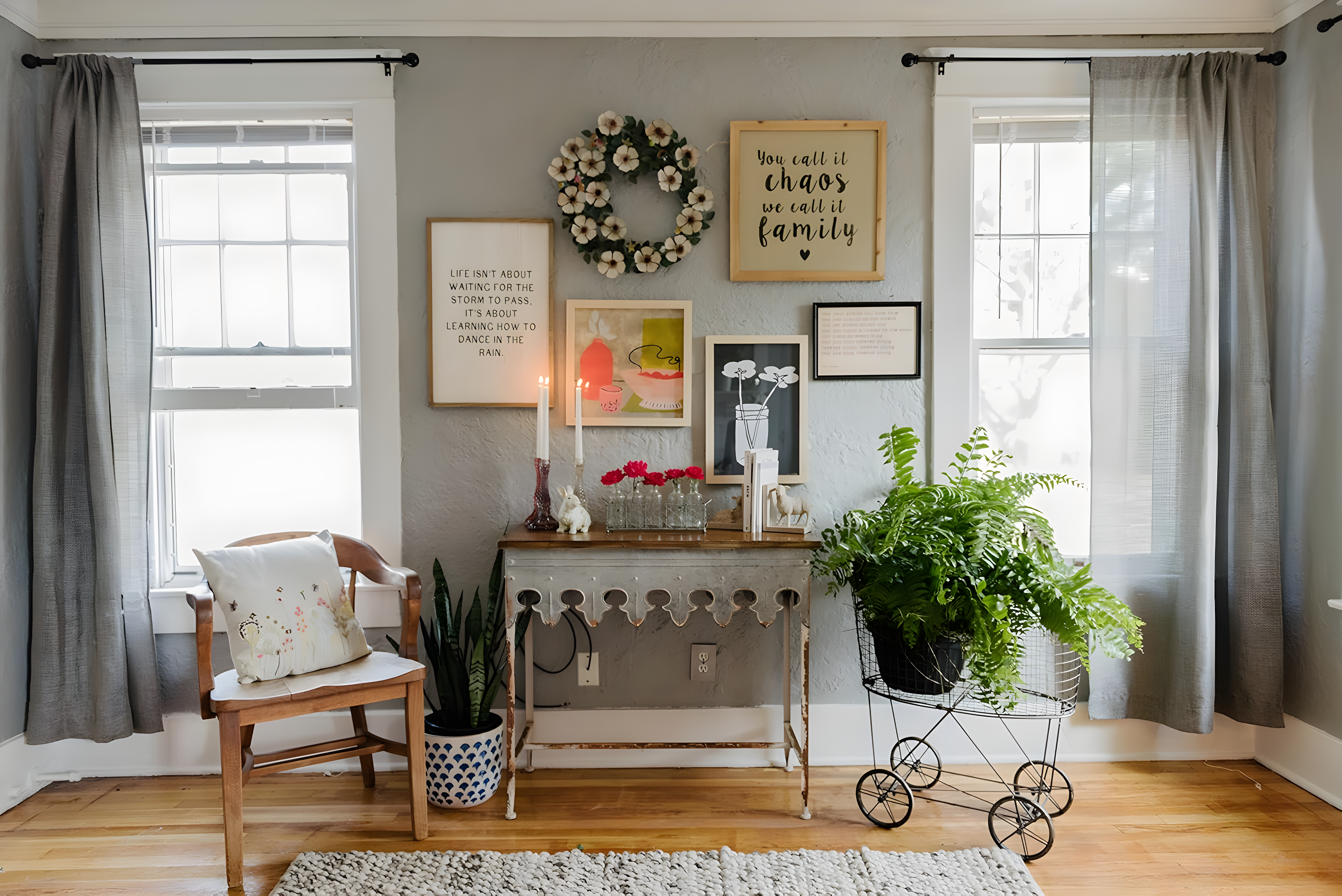 Metal Vintage Laundry Basket with Wheels - Storied Home: Garment Storage, Multipurpose Basket