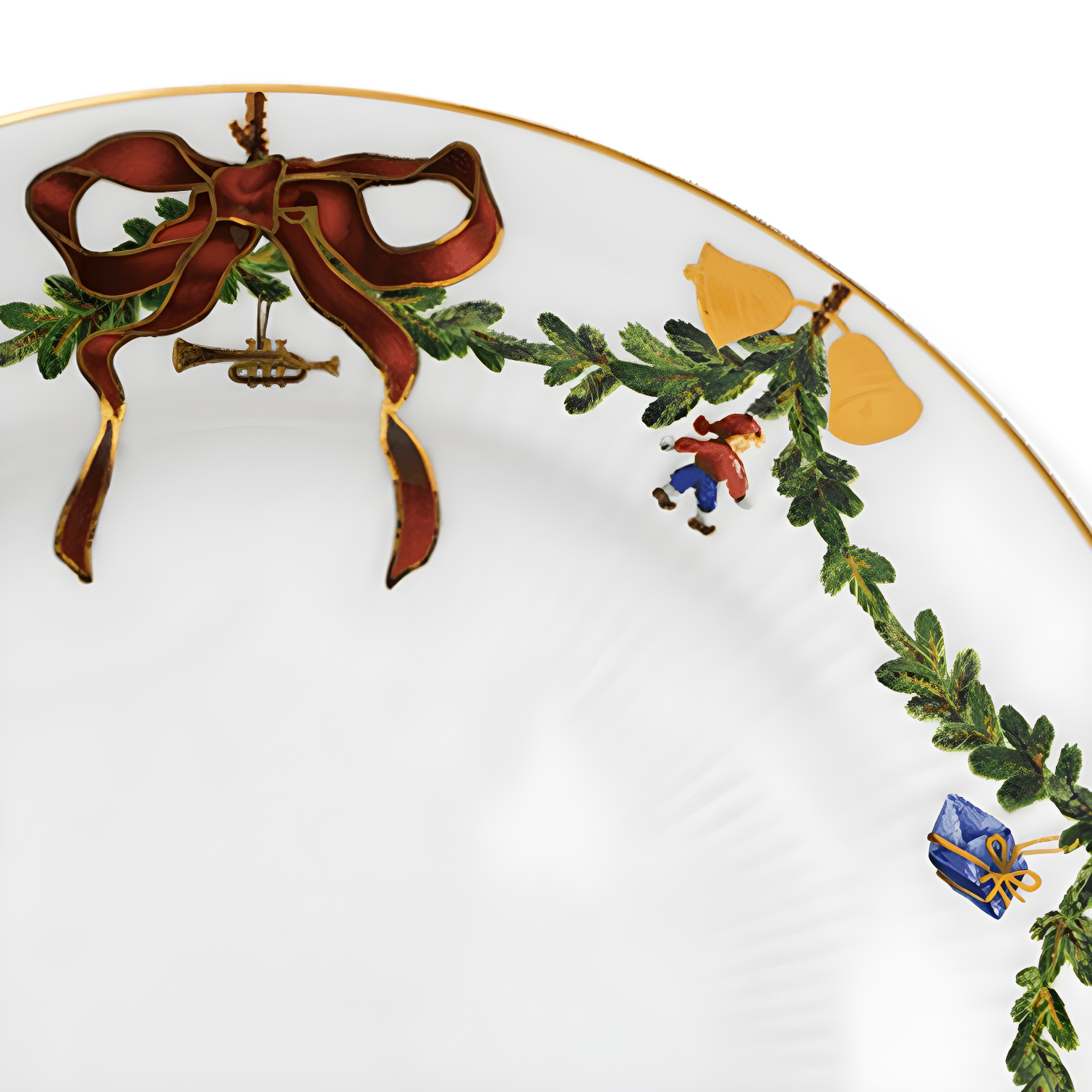 Royal Copenhagen Star Fluted/Xmas Plate Flat 22 cm Porcelain Multi-Coloured
