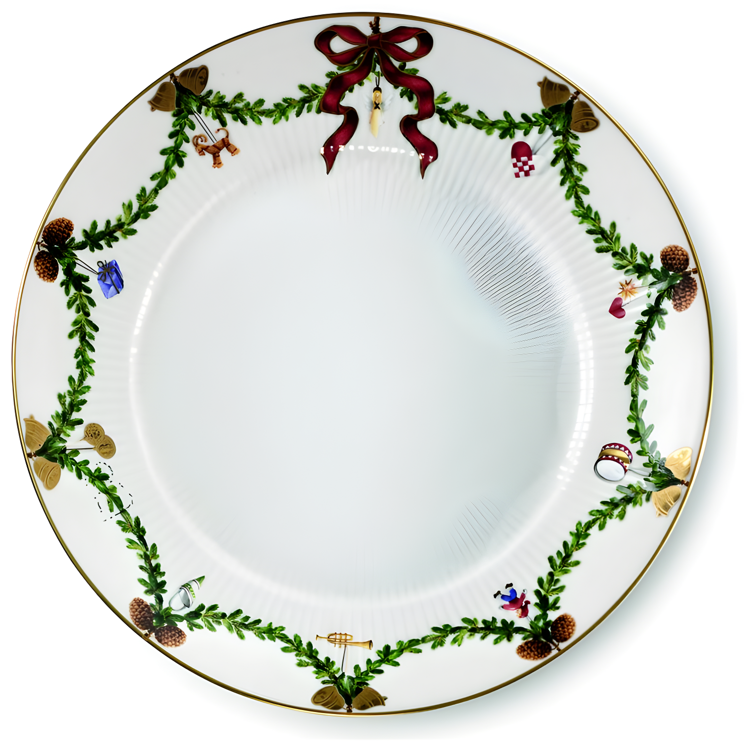 Royal Copenhagen Star Fluted/Xmas Plate Flat 22 cm Porcelain Multi-Coloured