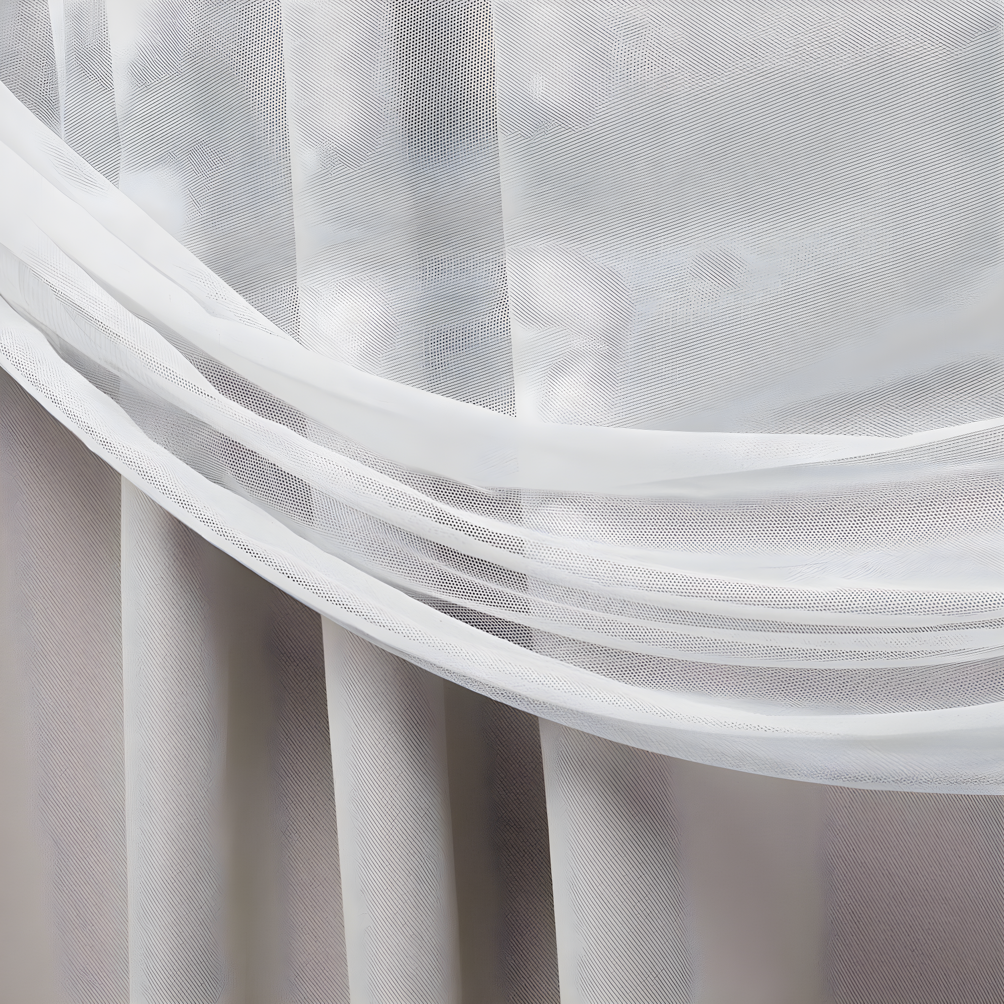 Amalgamated Textiles Exclusive Home Catarina Layered Solid Room Darkening and Sheer Hidden Tab/Rod Pocket Top Curtain Panel Pair (Set of 2)