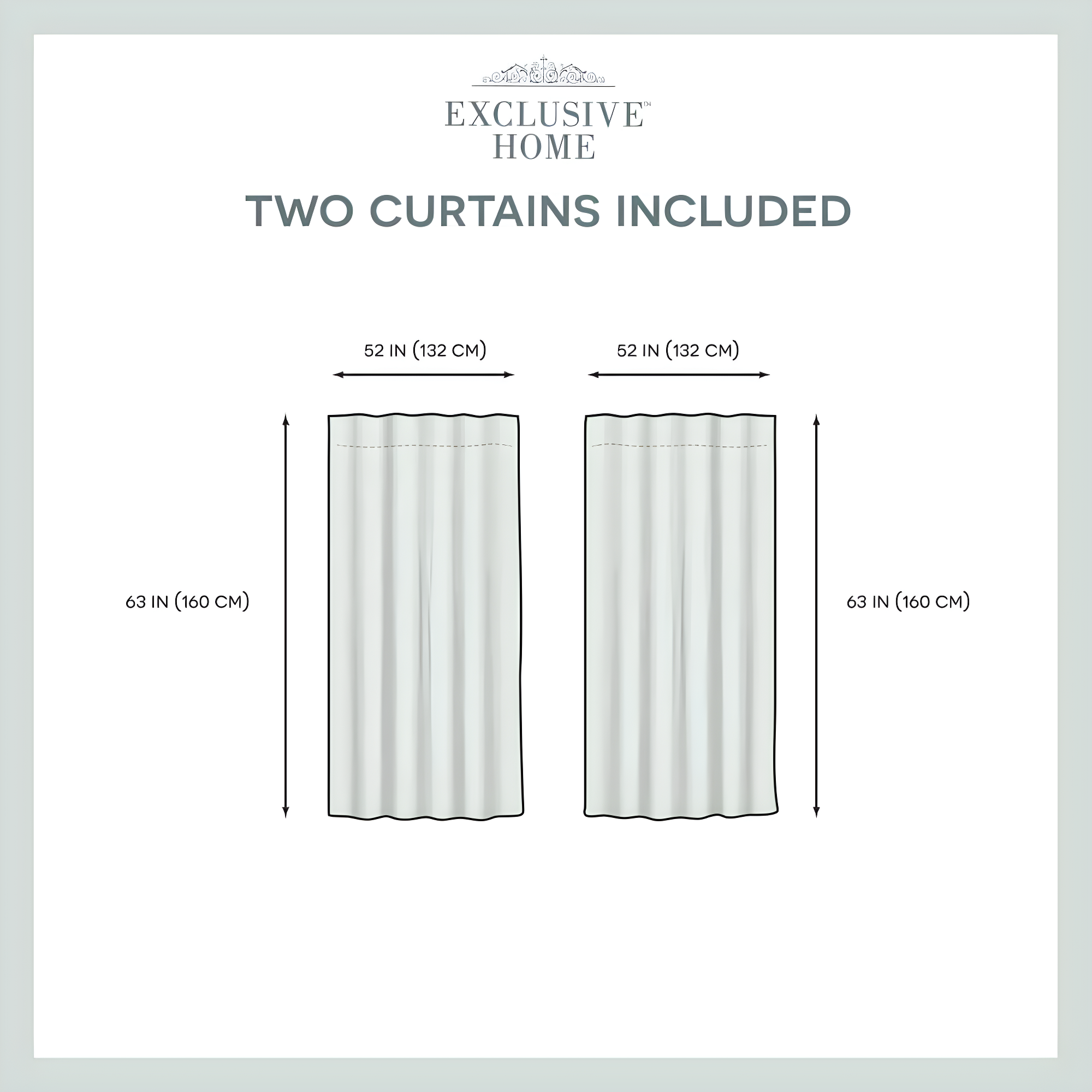 Amalgamated Textiles Exclusive Home Catarina Layered Solid Room Darkening and Sheer Hidden Tab/Rod Pocket Top Curtain Panel Pair (Set of 2)