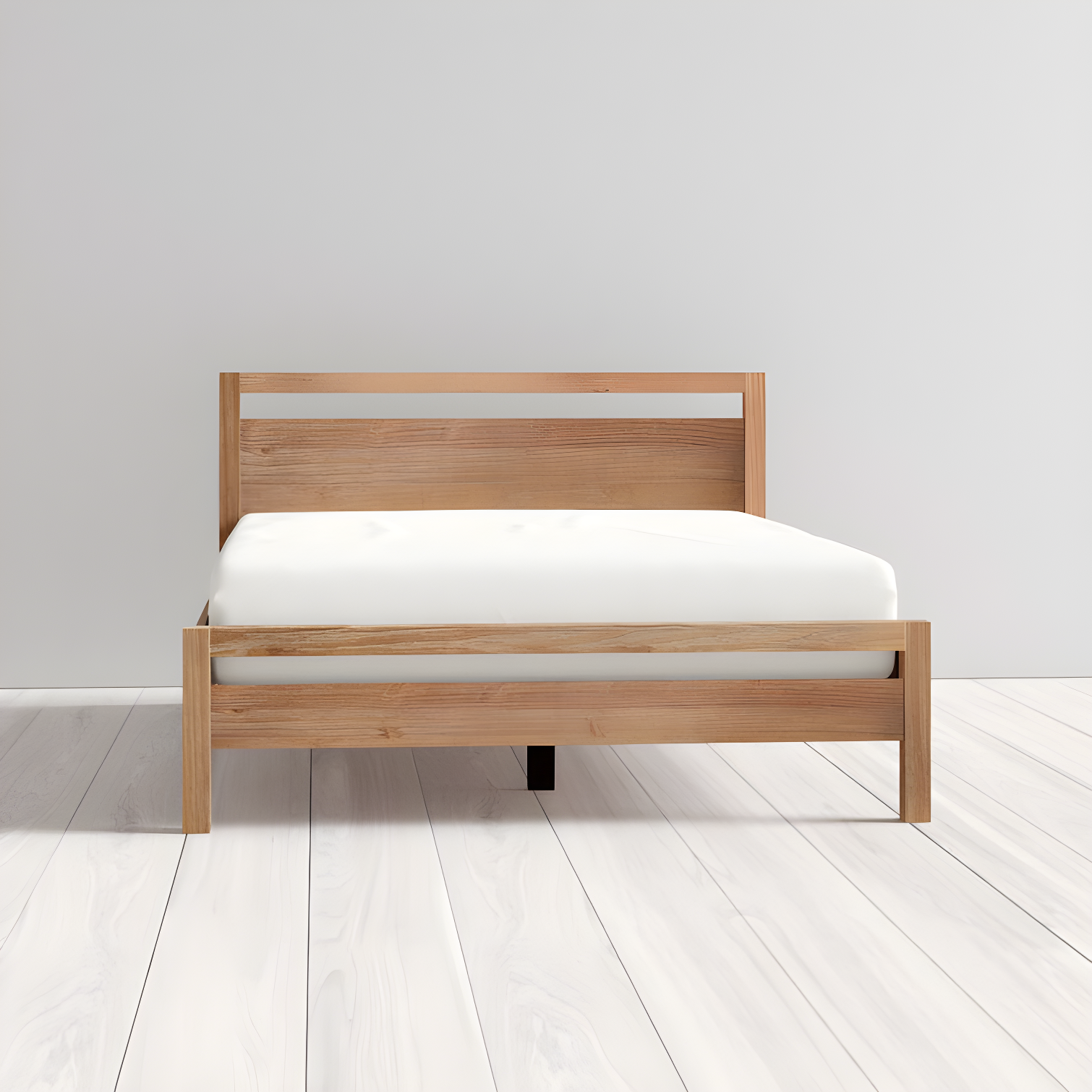 Loft Solid Wood Panel Bed