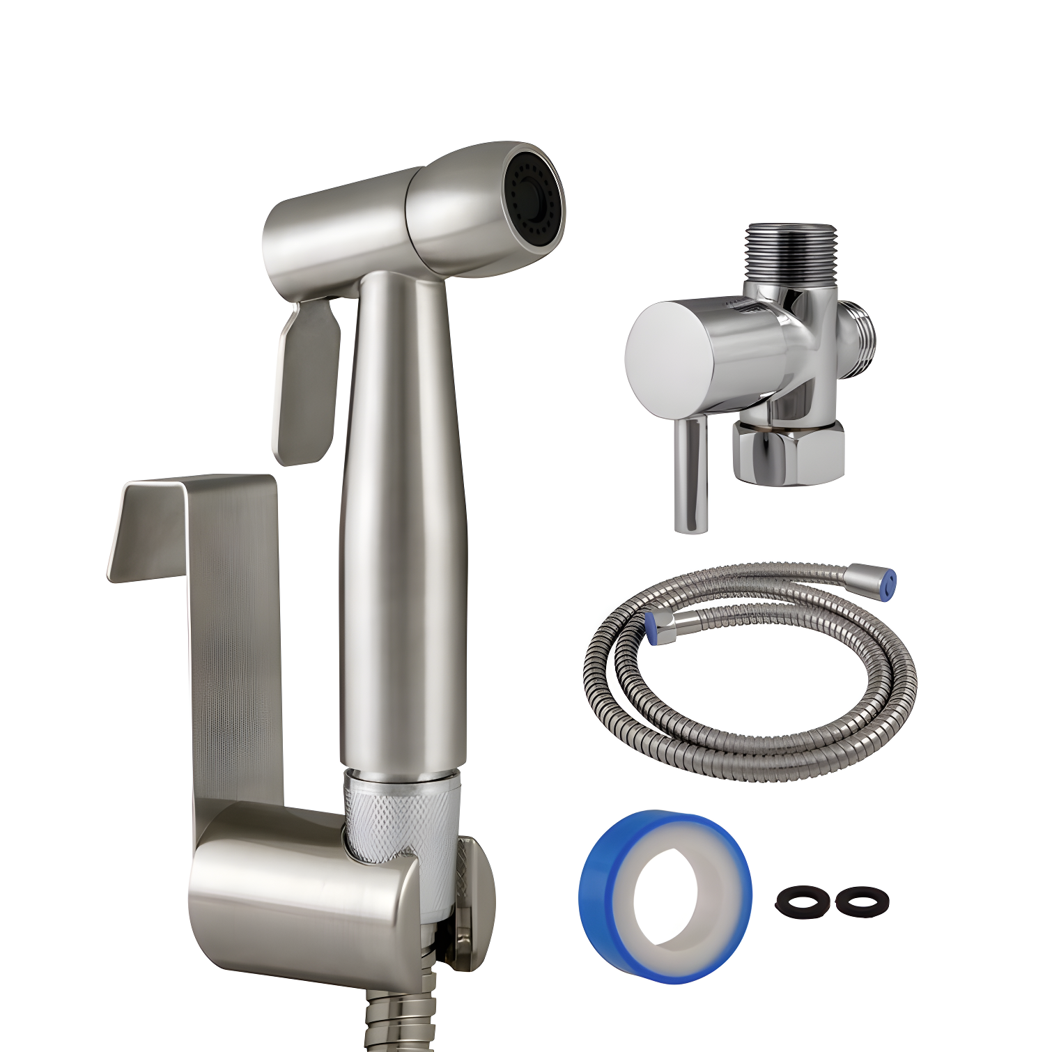 Design House Handheld Bidet Sprayer with Dual Mount and 48-Inch Hose 588913-SS