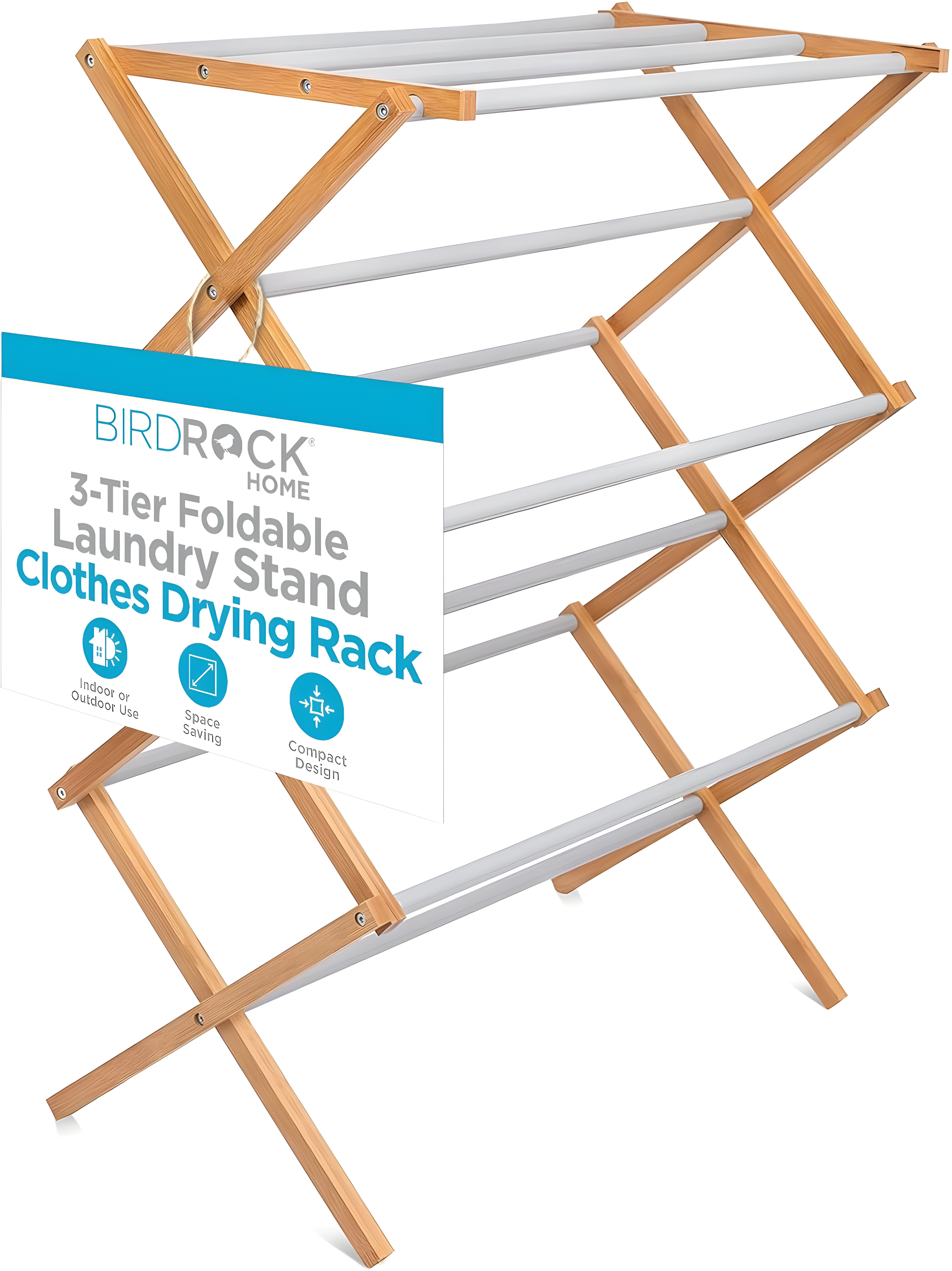 Bamboo Foldable Accordion Drying Rack