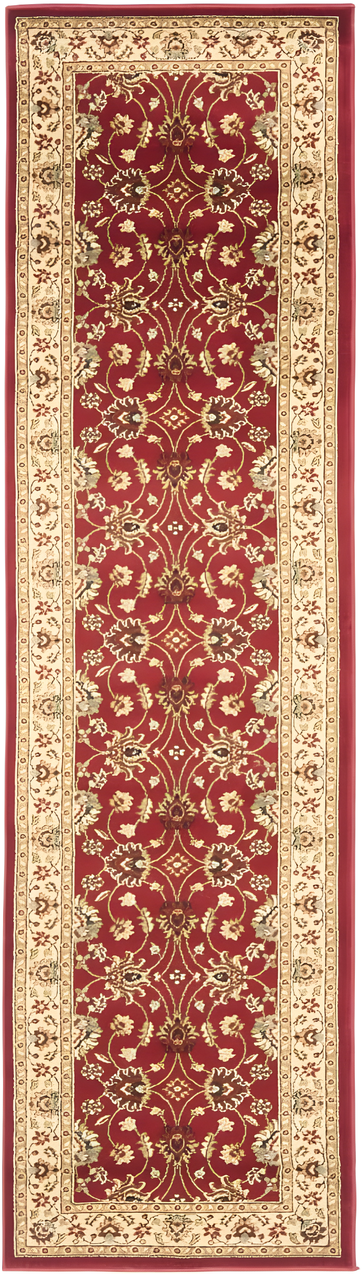 Lyndhurst LNH553 Power Loomed Runner Rug - Red/Ivory - 2'3"x8' - Safavieh.