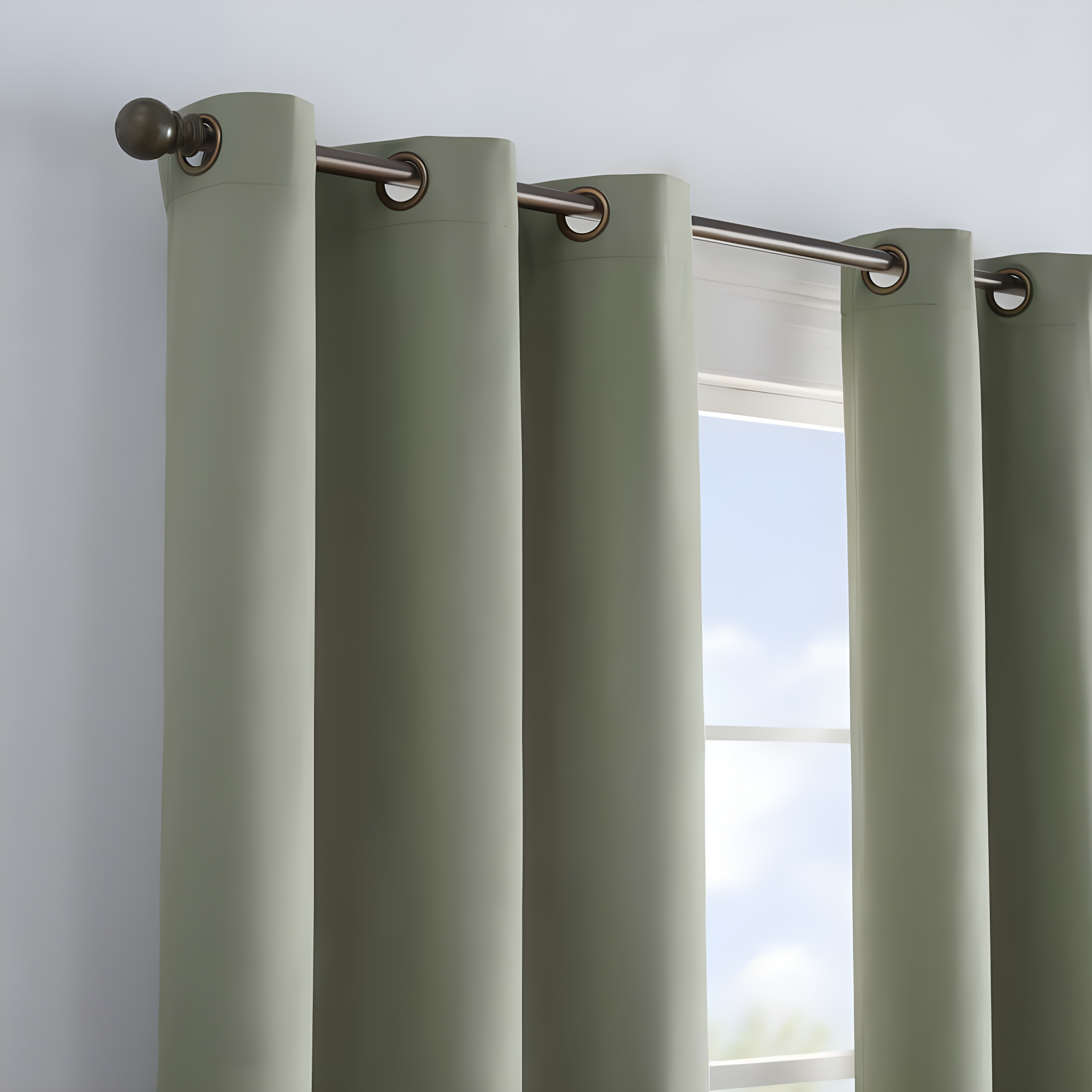 Eclipse Microfiber Blackout Grommet Curtains, Solid Thermaback Window Curtains