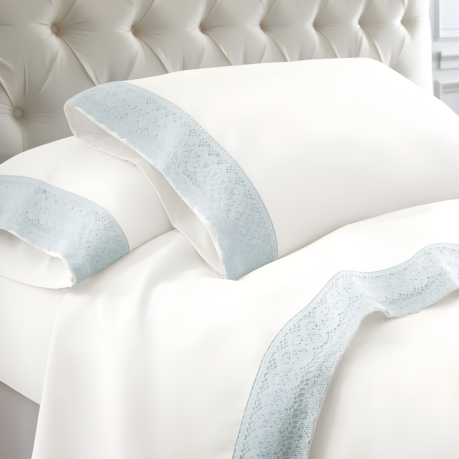 Modern Threads Modern Threads Yate Soft Microfiber Crochet Lace Sheets - Luxurious Microfiber Bed Sheets - Includes Flat Sheet, Fitted Sheet with Deep Pockets, & Pillowcases