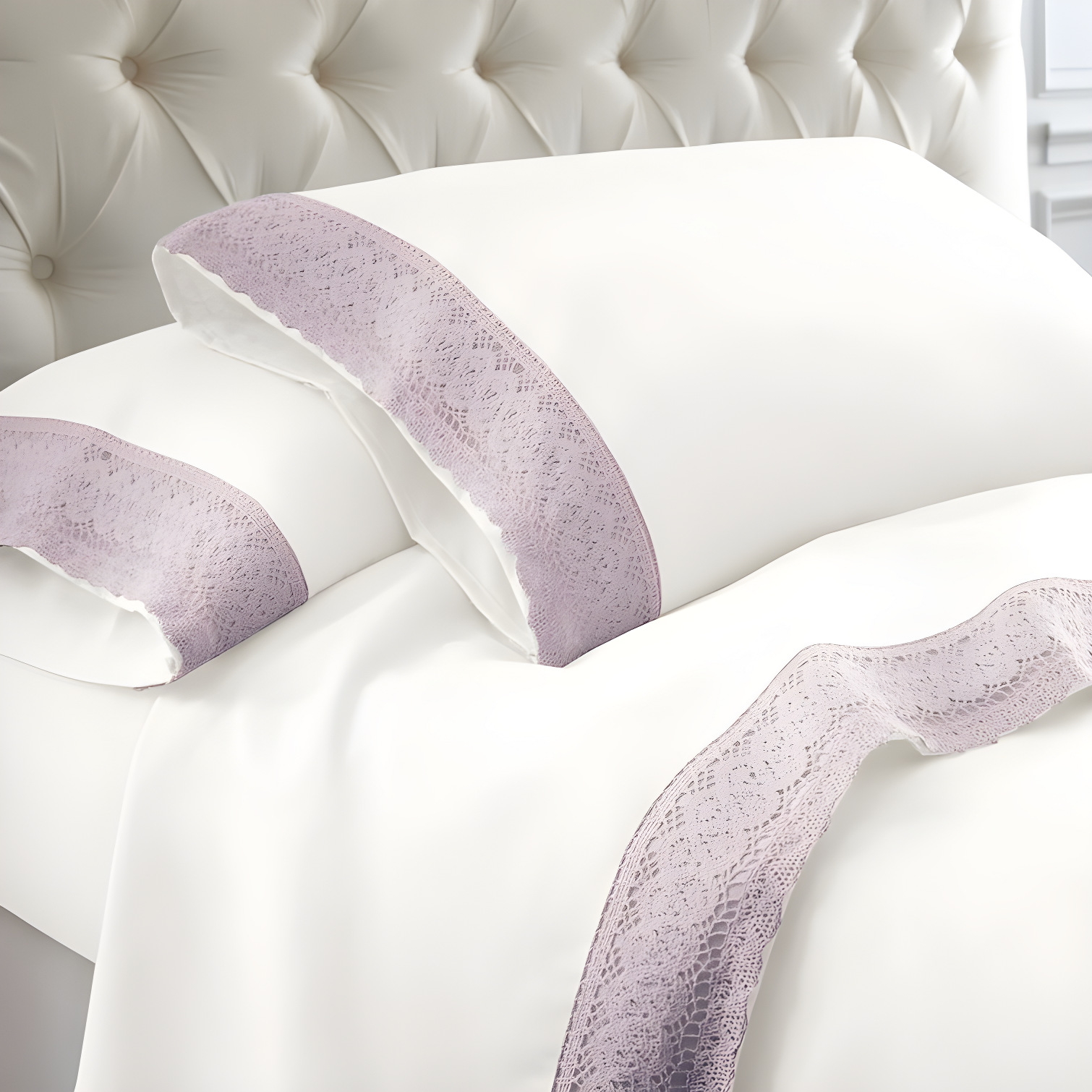 Modern Threads Modern Threads Yate Soft Microfiber Crochet Lace Sheets - Luxurious Microfiber Bed Sheets - Includes Flat Sheet, Fitted Sheet with Deep Pockets, & Pillowcases