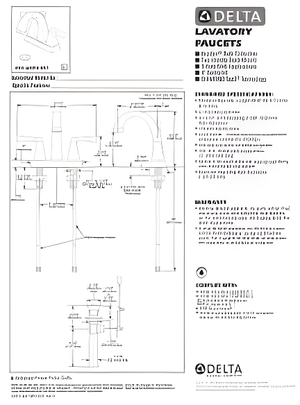 Dryden Centerset Bathroom Faucet with Drain Assembly