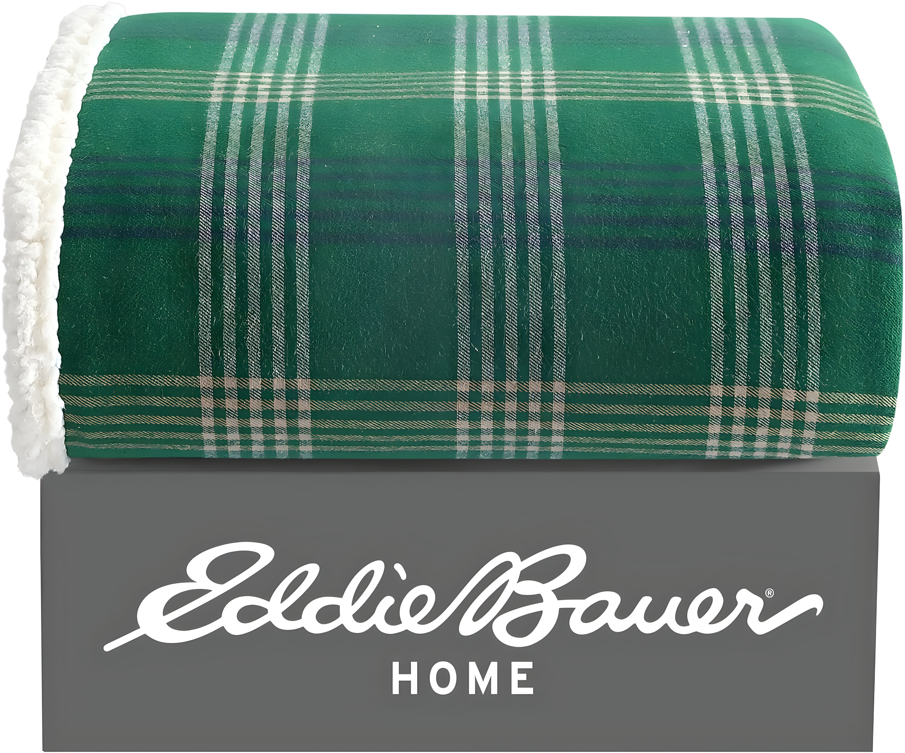 Eddie Bauer Printed Flannel/Sherpa Throw Blankets