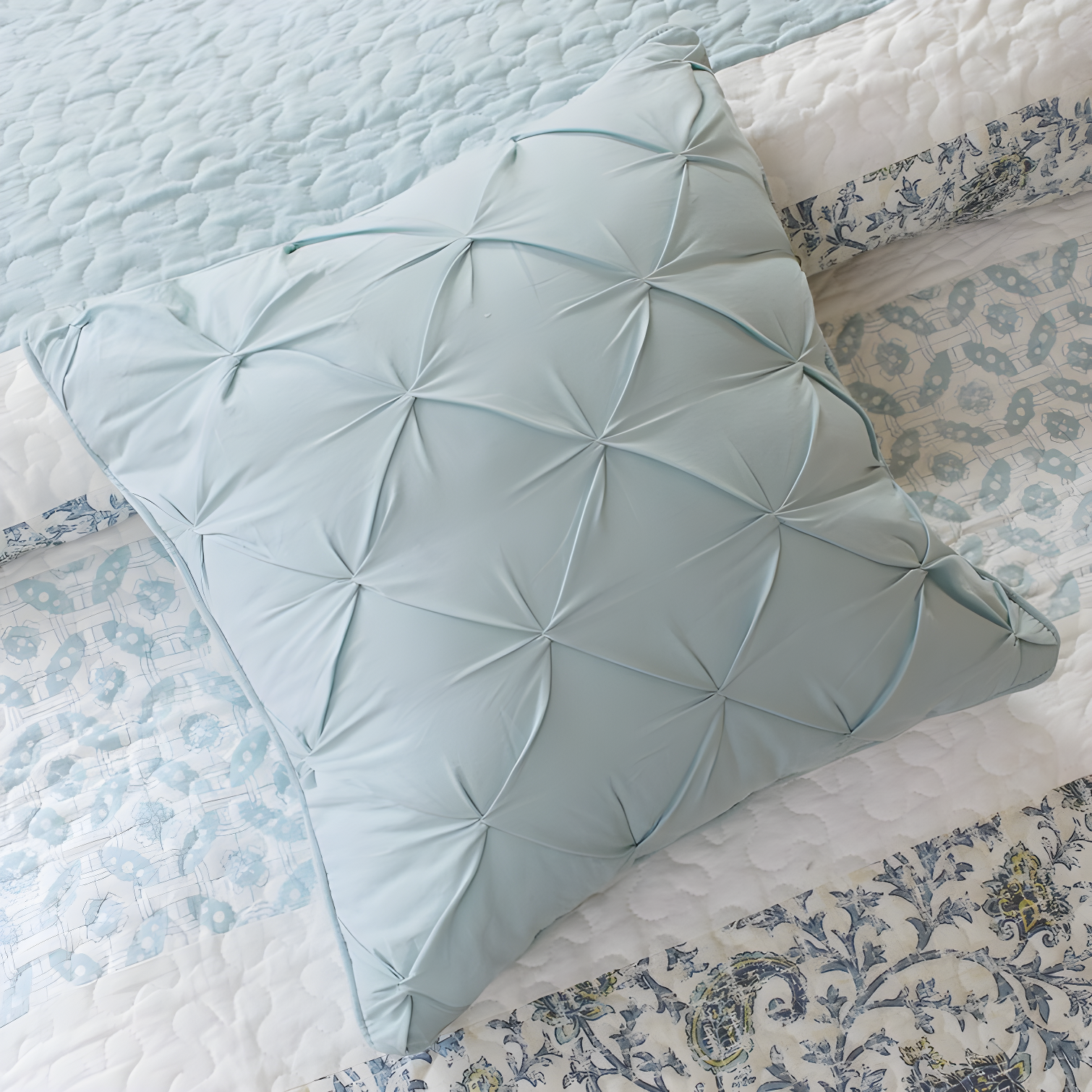 Madison Park Dawn 6 Piece Cotton Percale Quilt Set with Throw Pillows