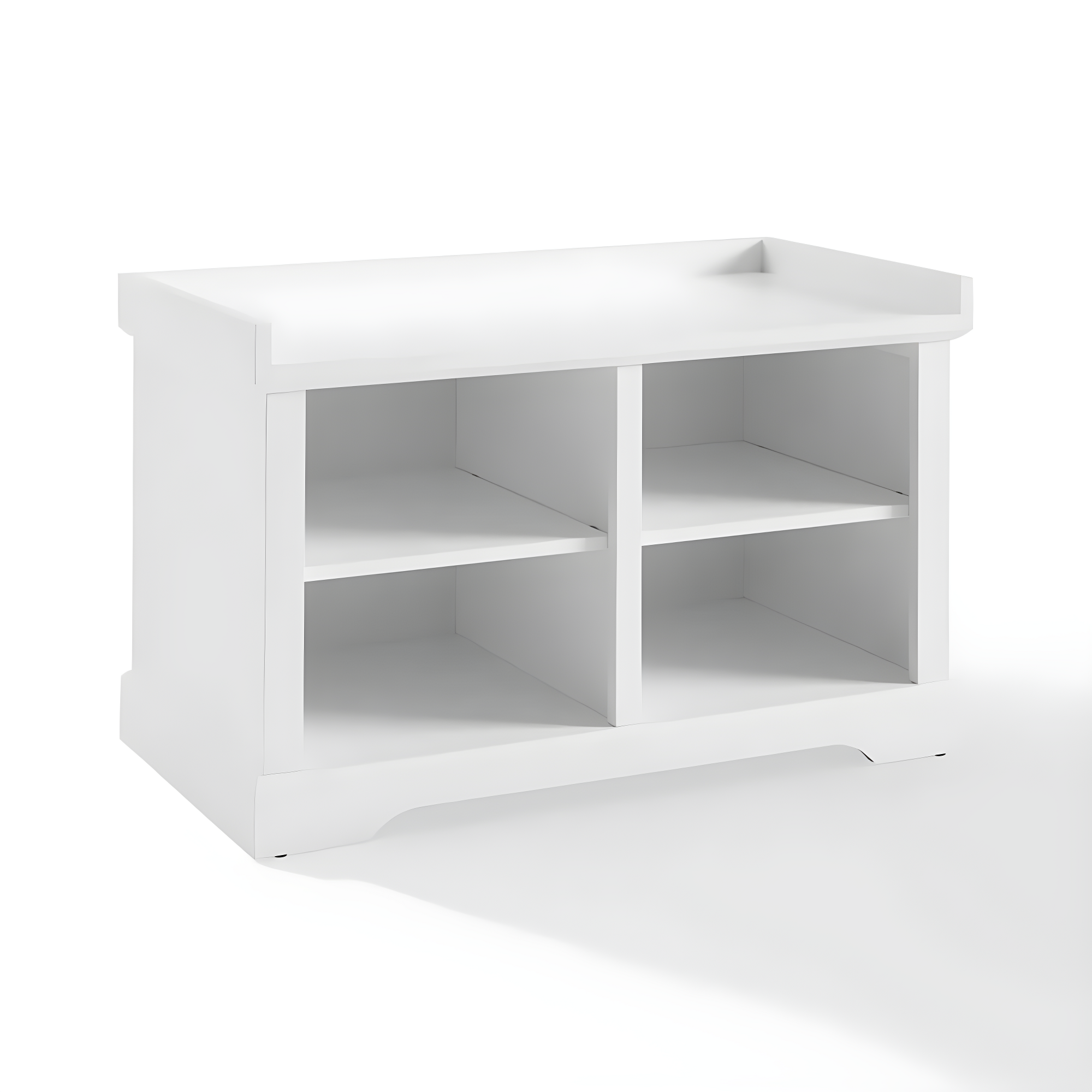 Anderson Storage Bench White - Crosley: Cushioned, Linen Upholstered, Farmhouse Style