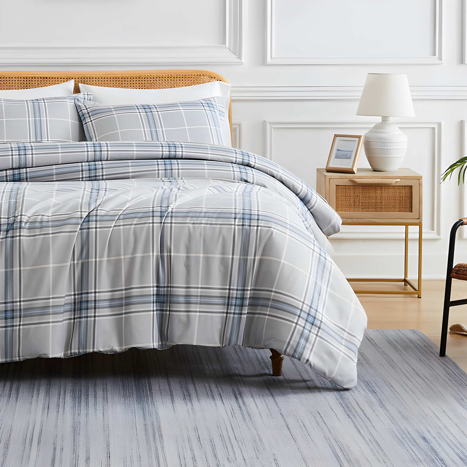 SouthShore Fine Linens Vilano Plaid Oversized Microfiber Duvet Cover Set by Southshore Fine linens