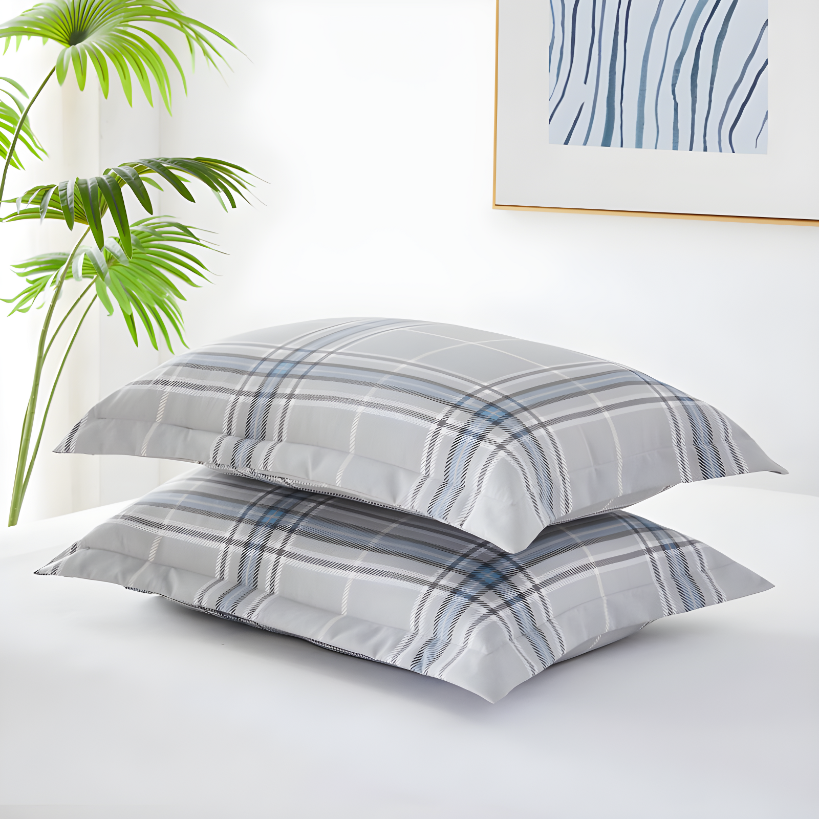 SouthShore Fine Linens Vilano Plaid Oversized Microfiber Duvet Cover Set by Southshore Fine linens