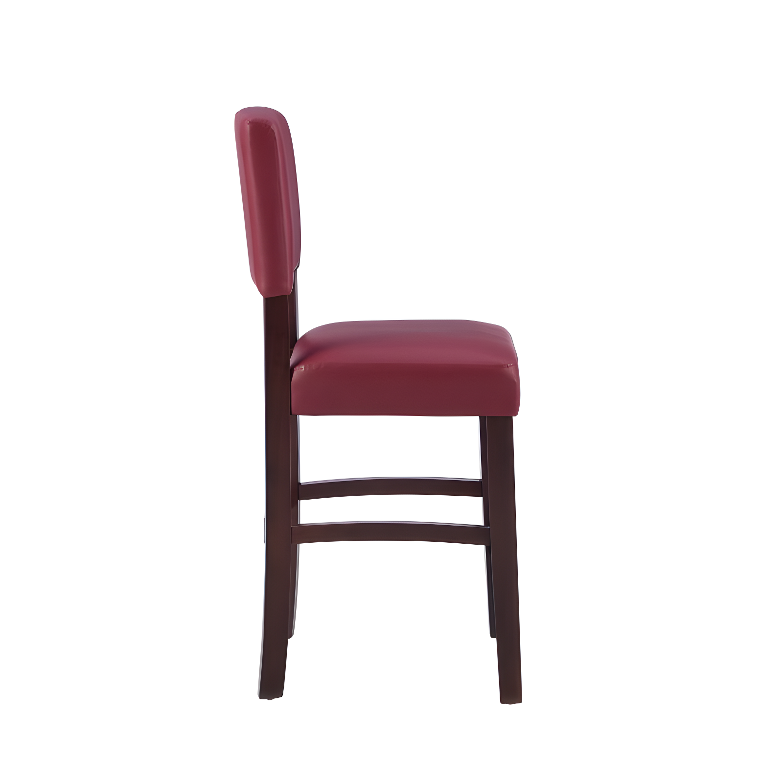 24" Monaco Padded Back Faux Leather Counter Height Barstool , Espresso Finish - Linon