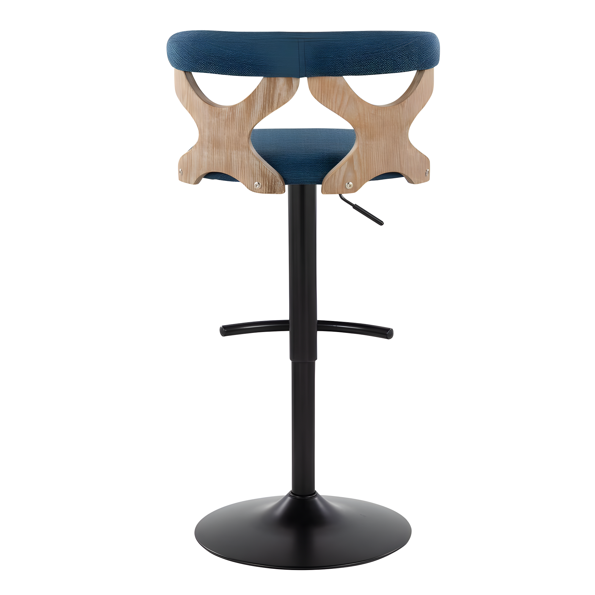 LumiSource White Gardenia Adjustable Barstool - Set of 2