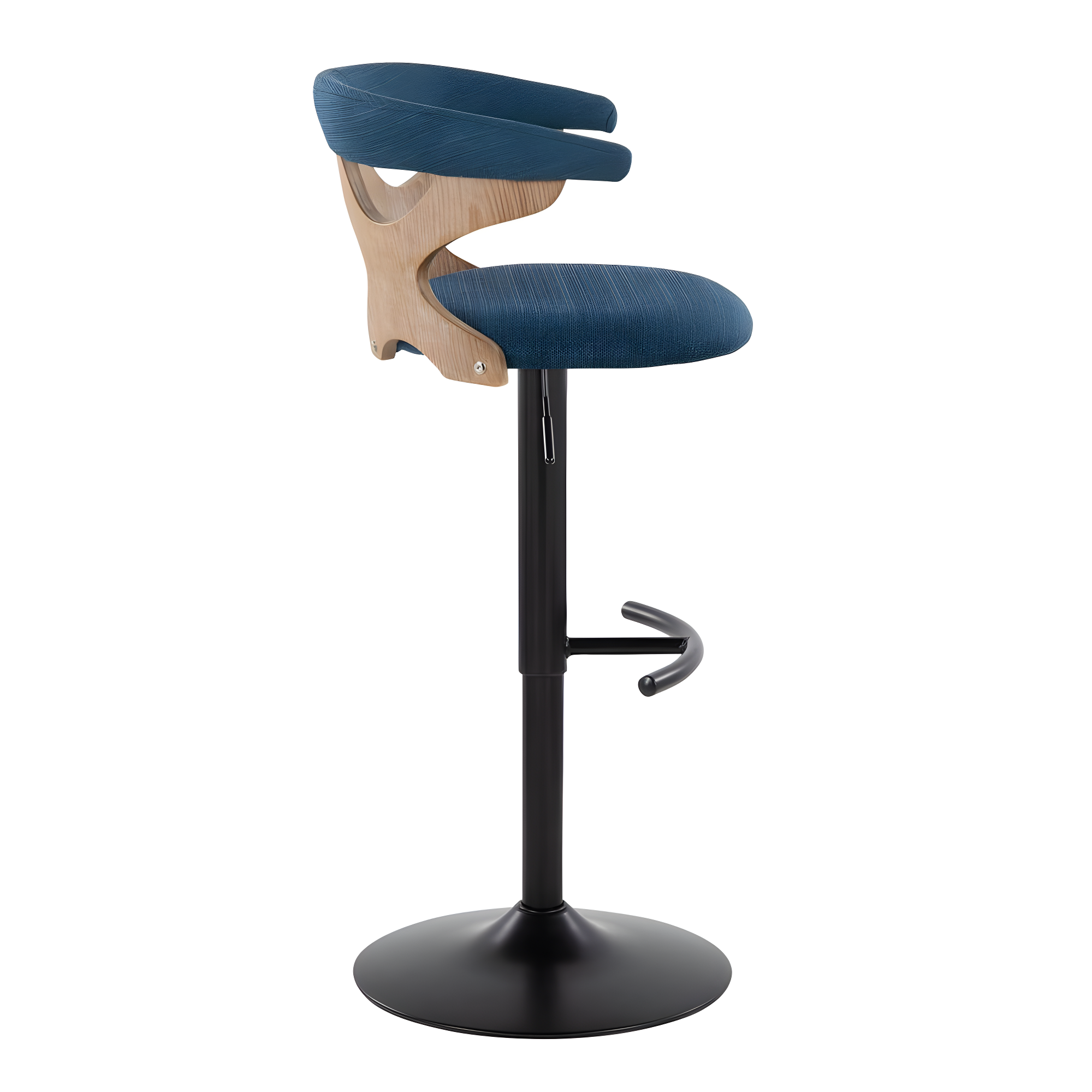 LumiSource White Gardenia Adjustable Barstool - Set of 2