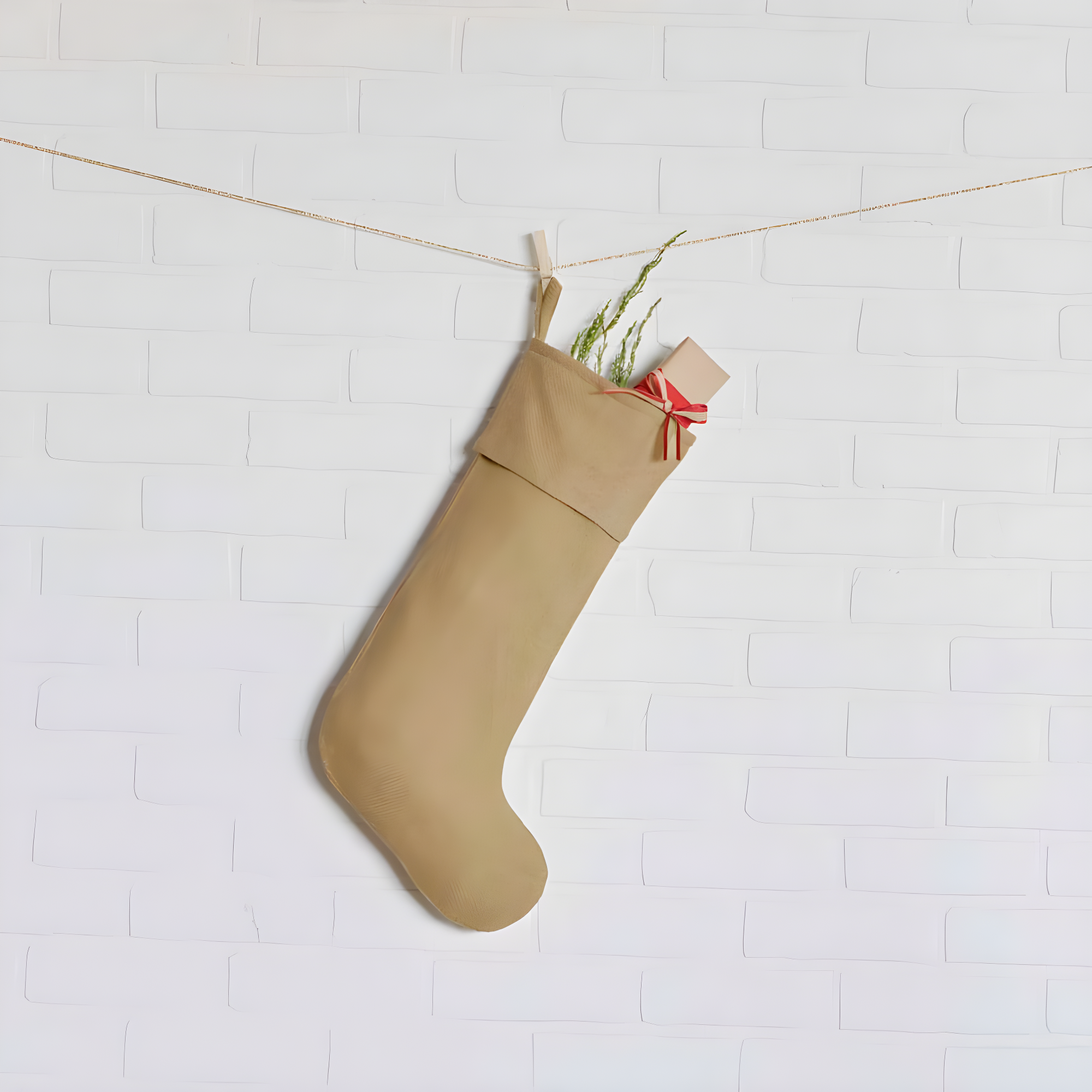 Festive Finds Burlap Stocking