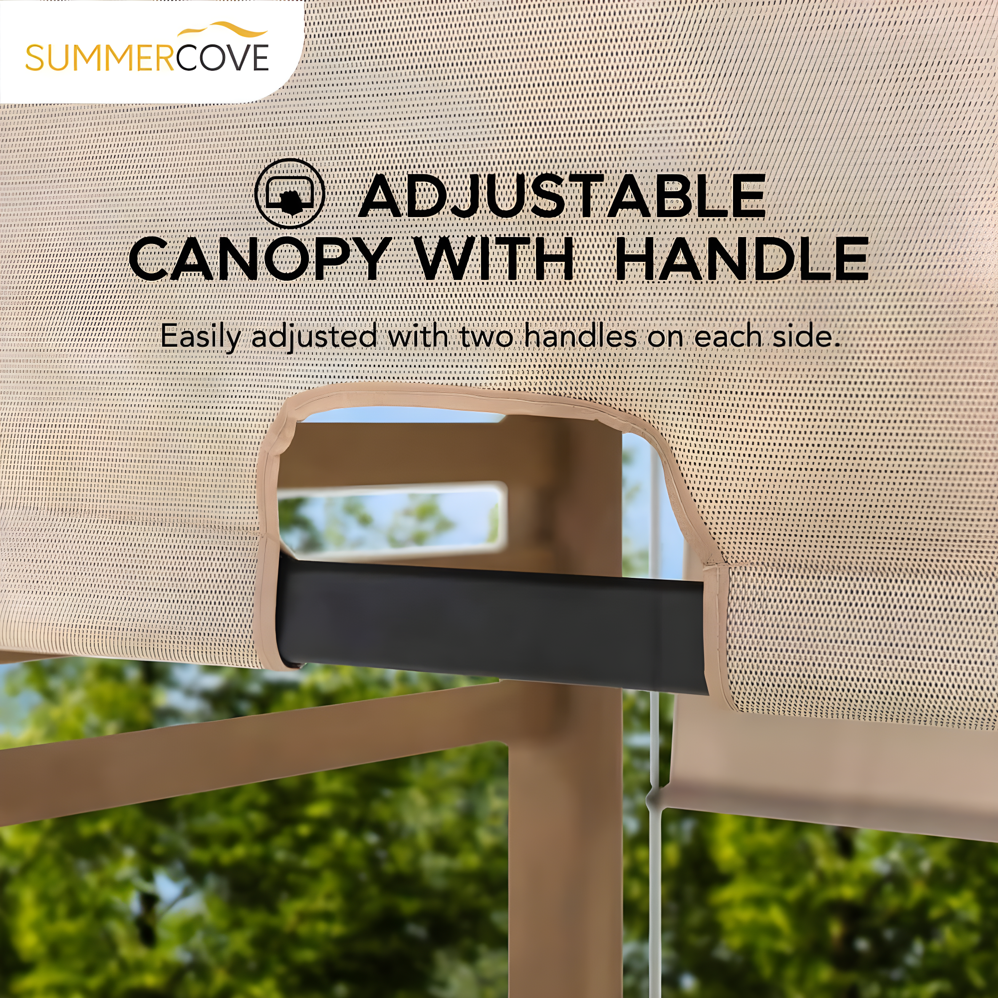 Sunjoy Cedar Pergola 10 x 11 ft. Wooden Hot Tub Pergola with Adjustable Canopy and Privacy Screen