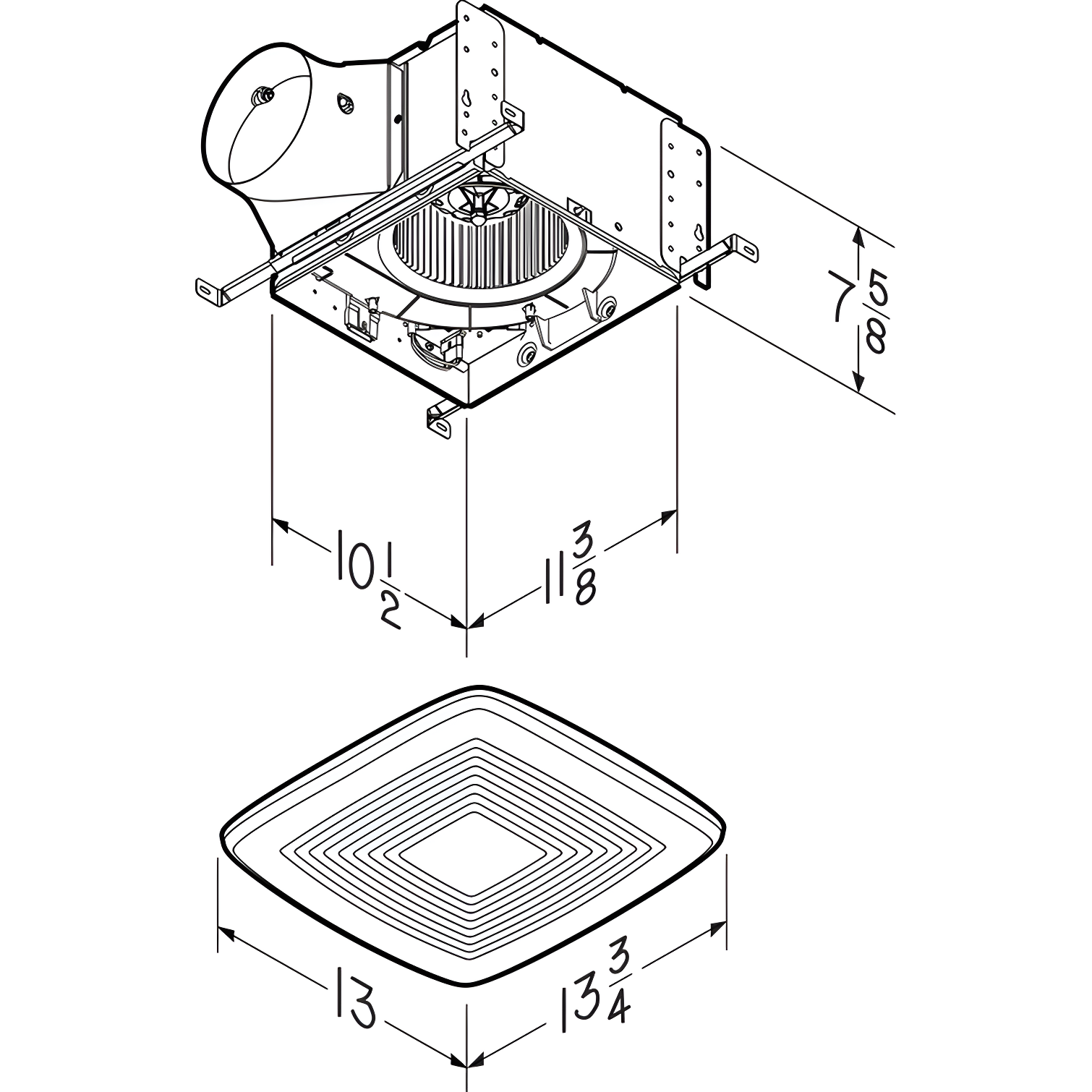 Broan NuTone 150 CFM Energy Star Certified Bathroom Fan QTXE110150DC