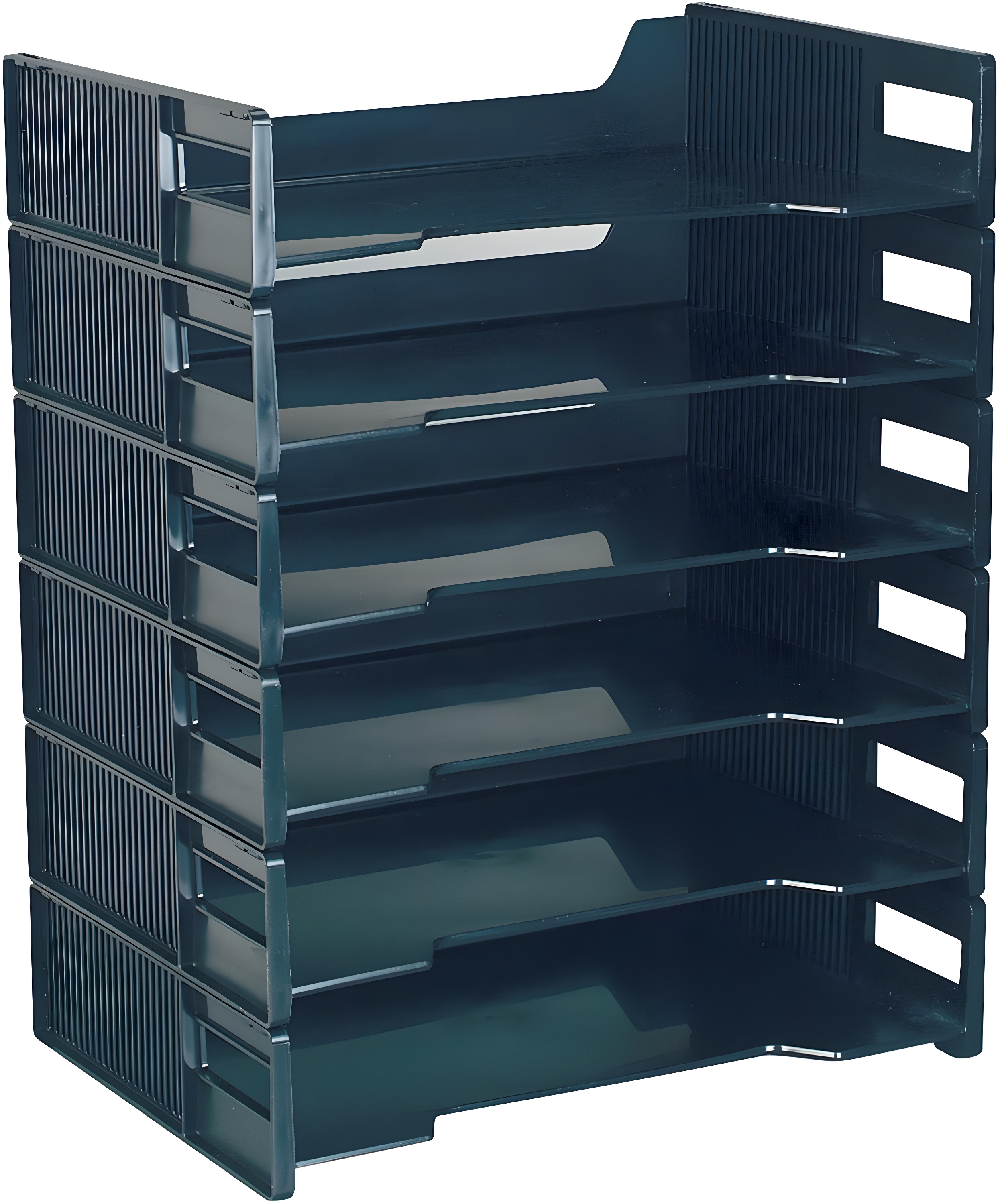 Tomorotec Stackable Letter Tray Set, Black, 6 Count
