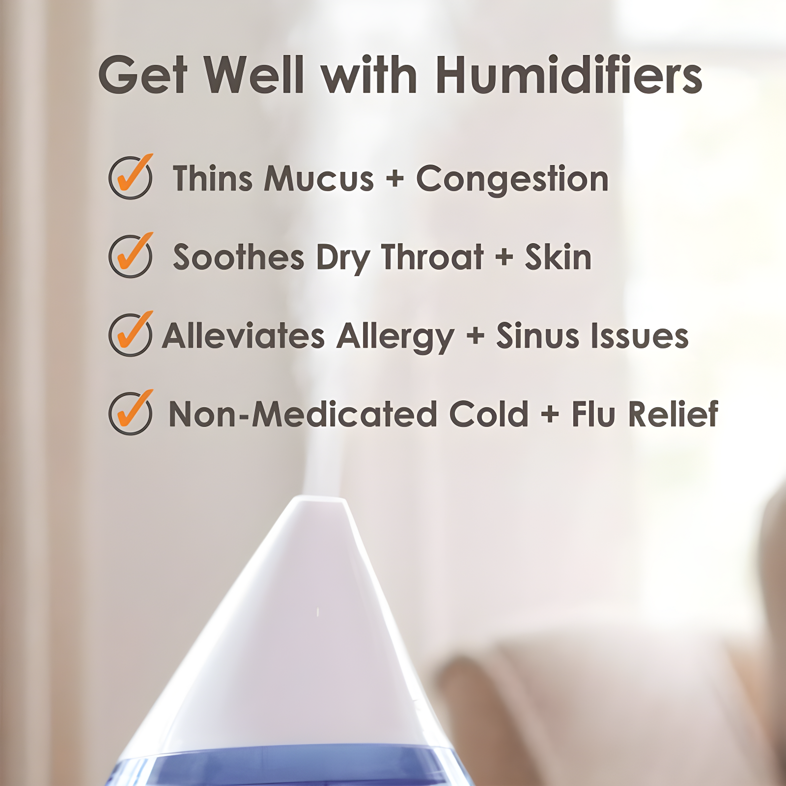 Crane USA Drop Cool-Mist Humidifier, 1 Gal.