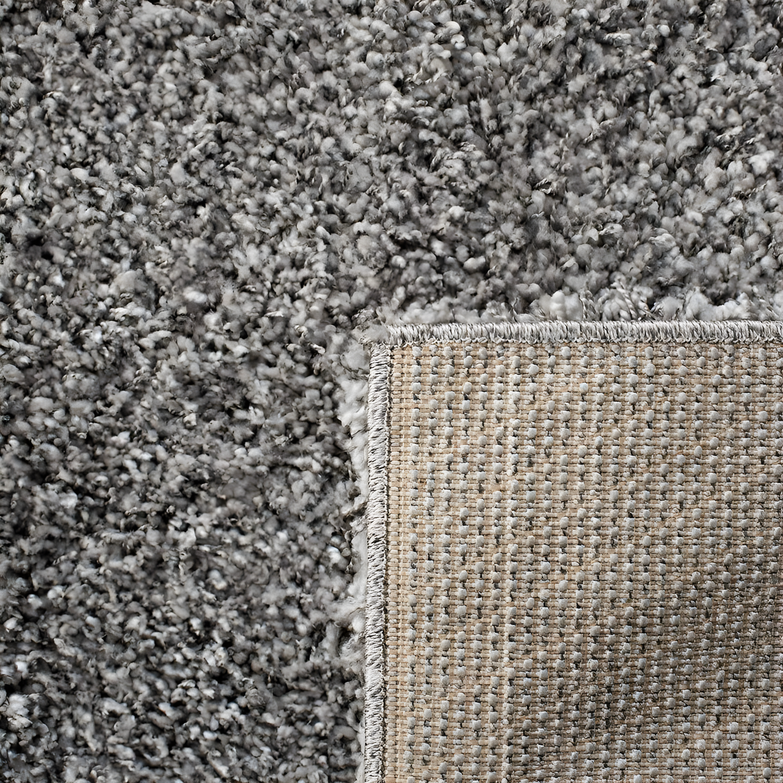 Shag SG151 Power Loomed Indoor Area Rug - Silver - 4'x4' - Safavieh.