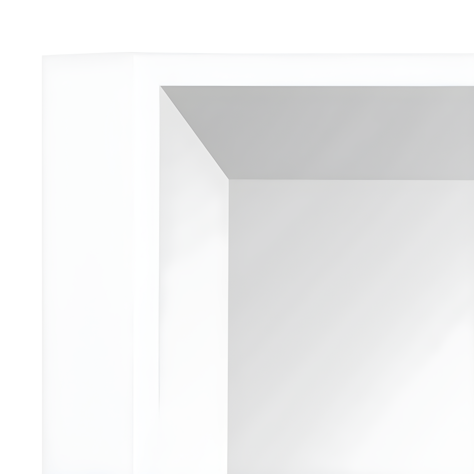 24.7" x 36.7" Rhodes Rectangle Wall Mirror White - Kate & Laurel All Things Decor: Modern, Beveled, Easy to Hang