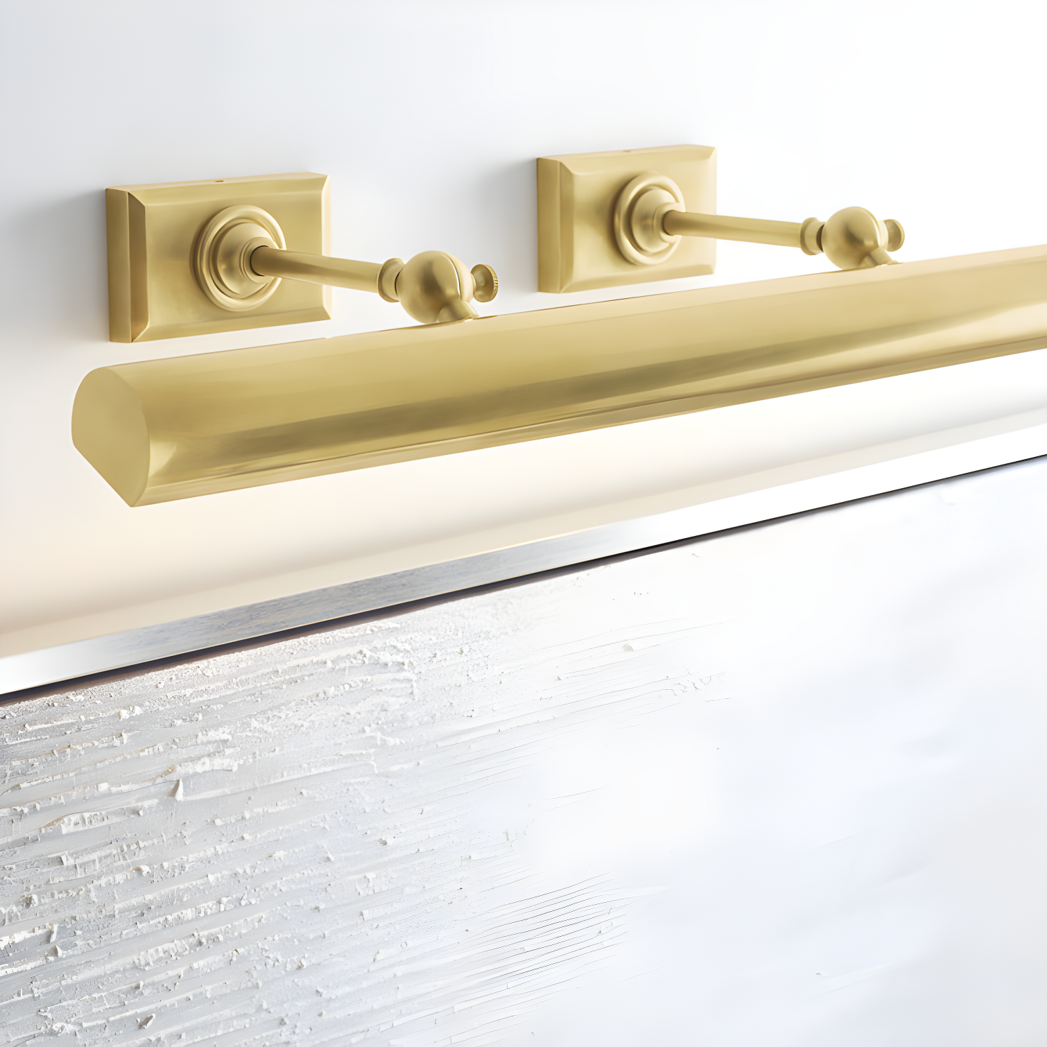 Antique Brass 24" Dimmable Electric Wall Light