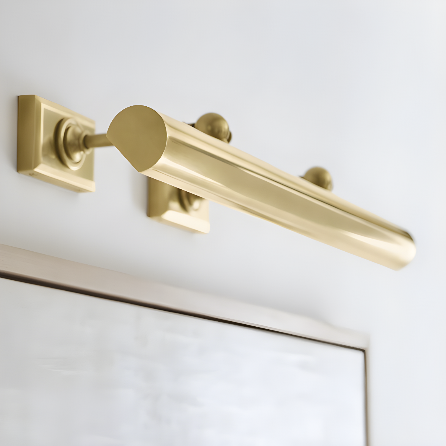 Antique Brass 24" Dimmable Electric Wall Light