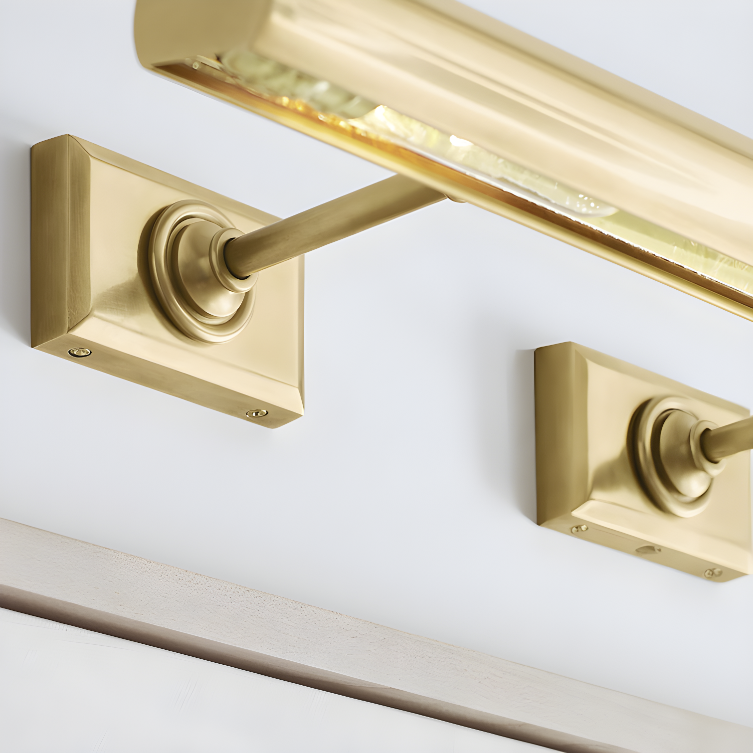 Antique Brass 24" Dimmable Electric Wall Light