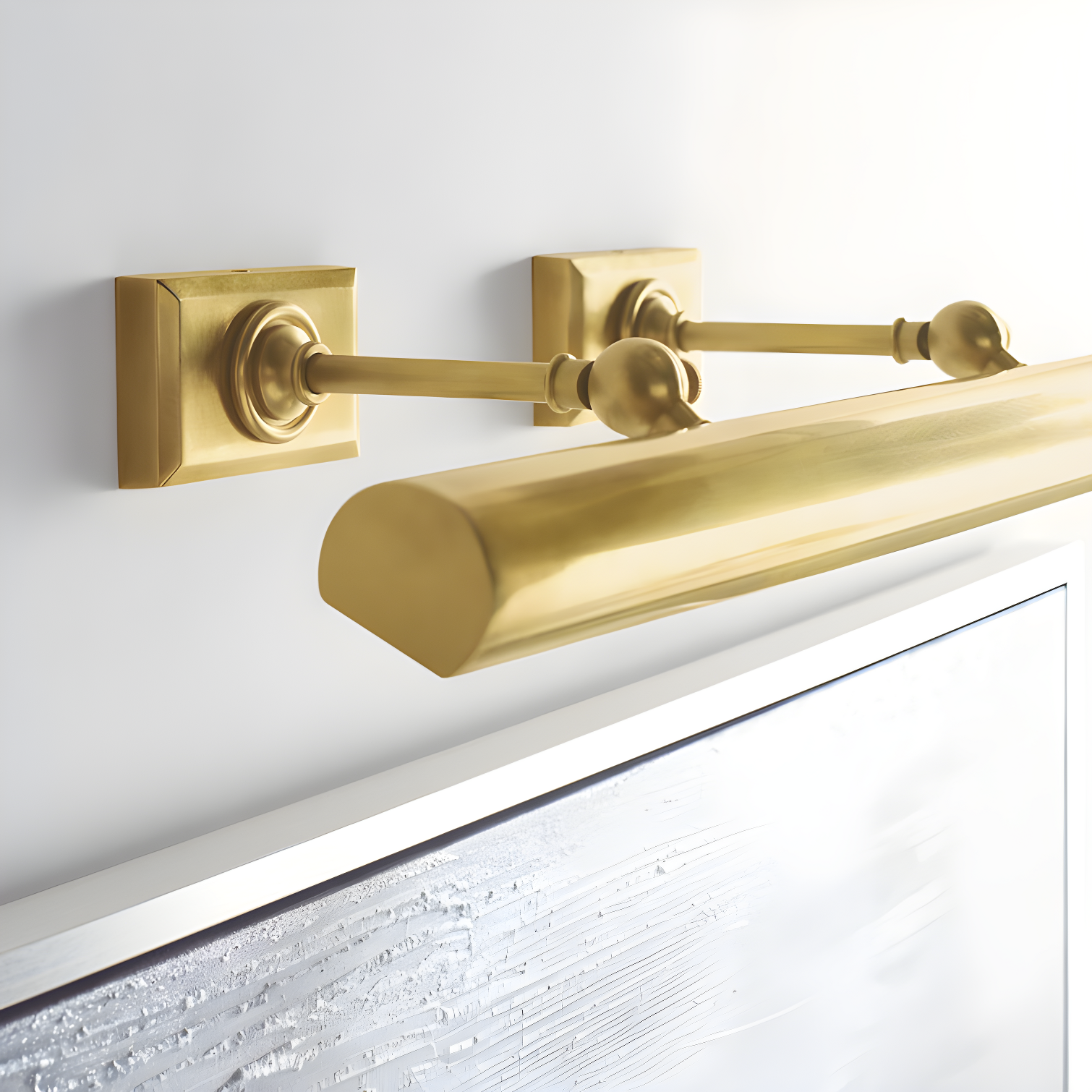 Antique Brass 24" Dimmable Electric Wall Light