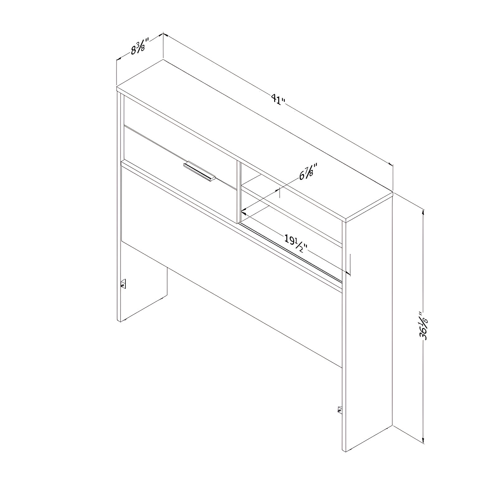 Fynn Twin Bookcase Headboard