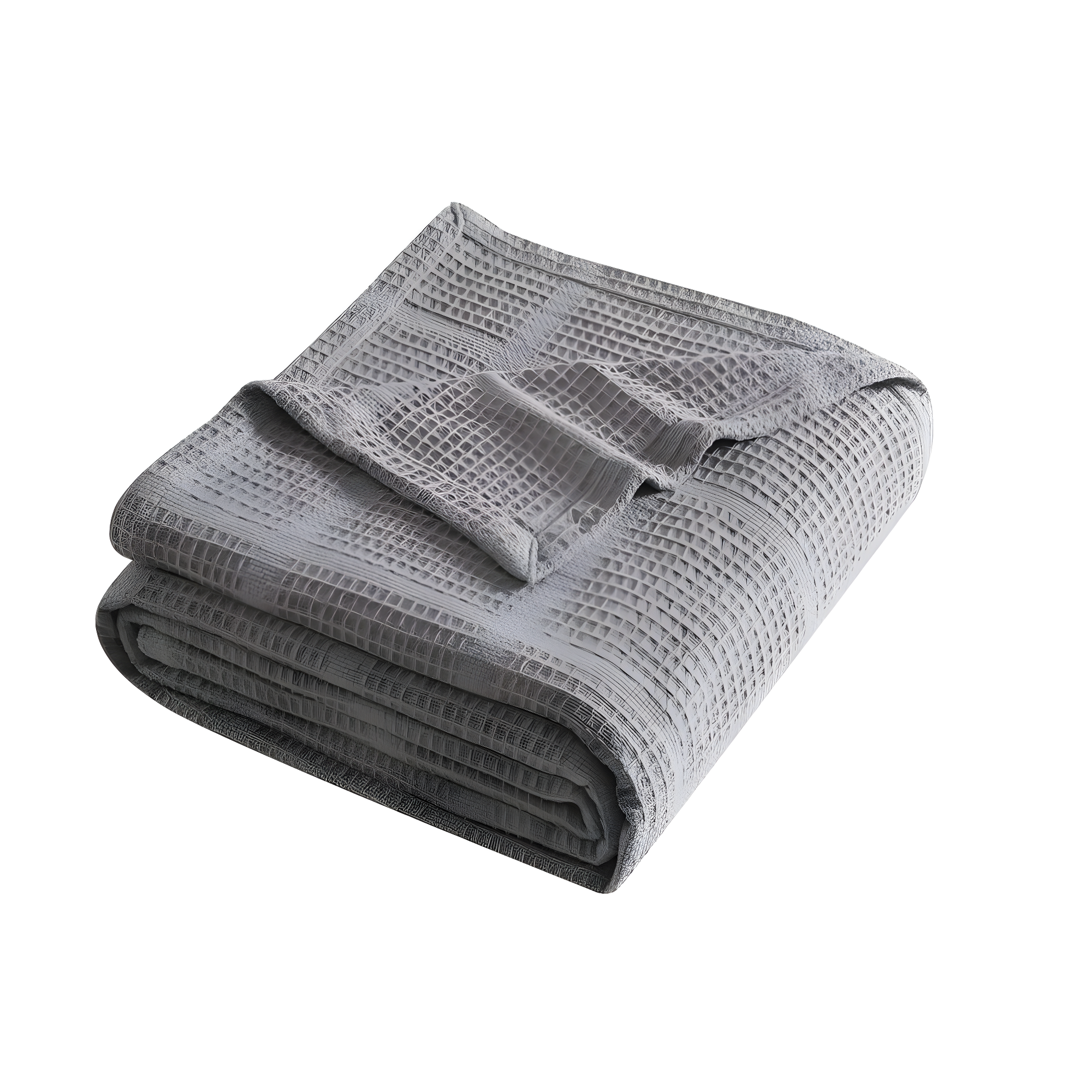 Kenneth Cole Kenneth Cole Waffle Grid Solid Cotton Blanket