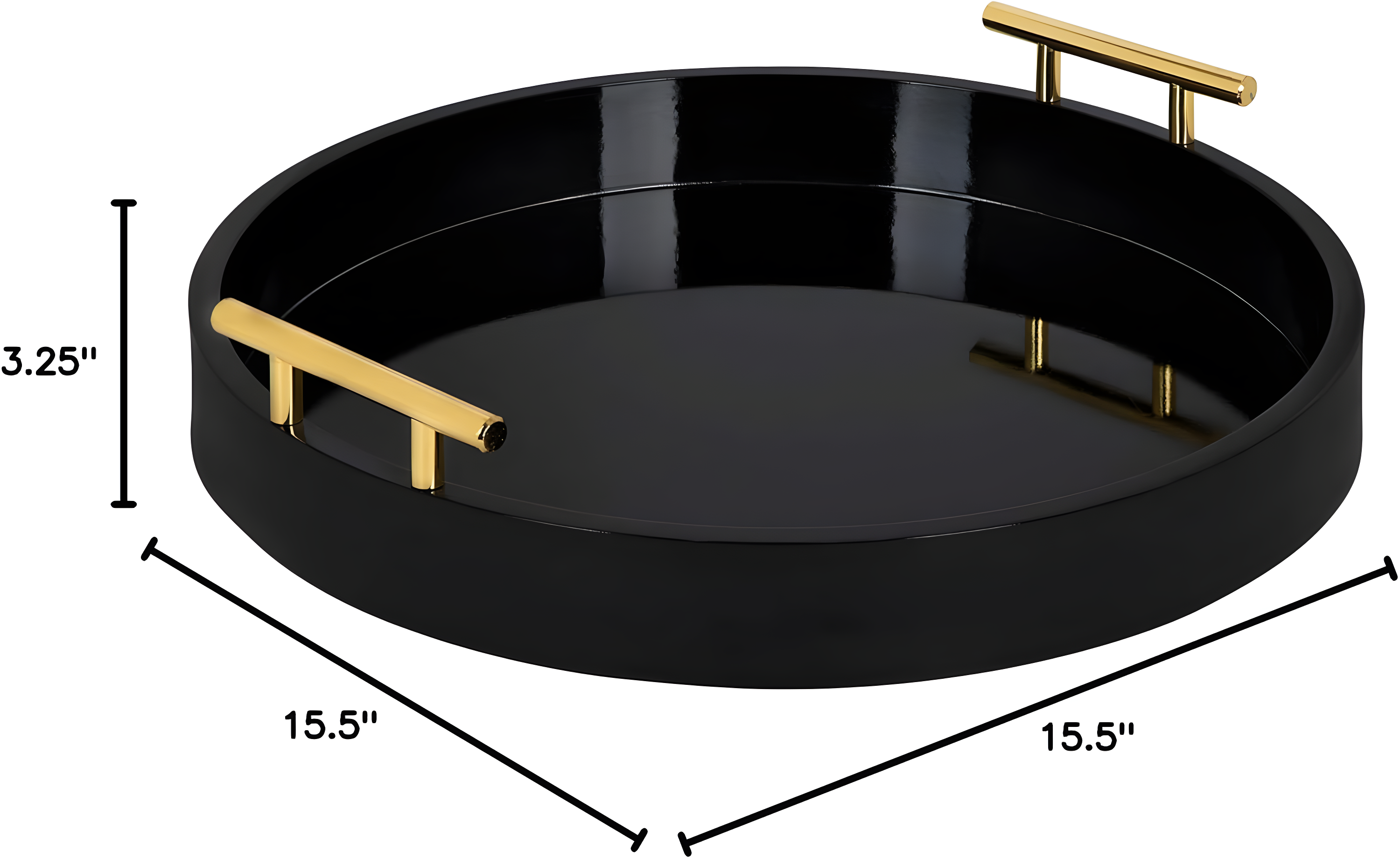 Kate and Laurel Lipton Tray, 18" Diameter, Natural