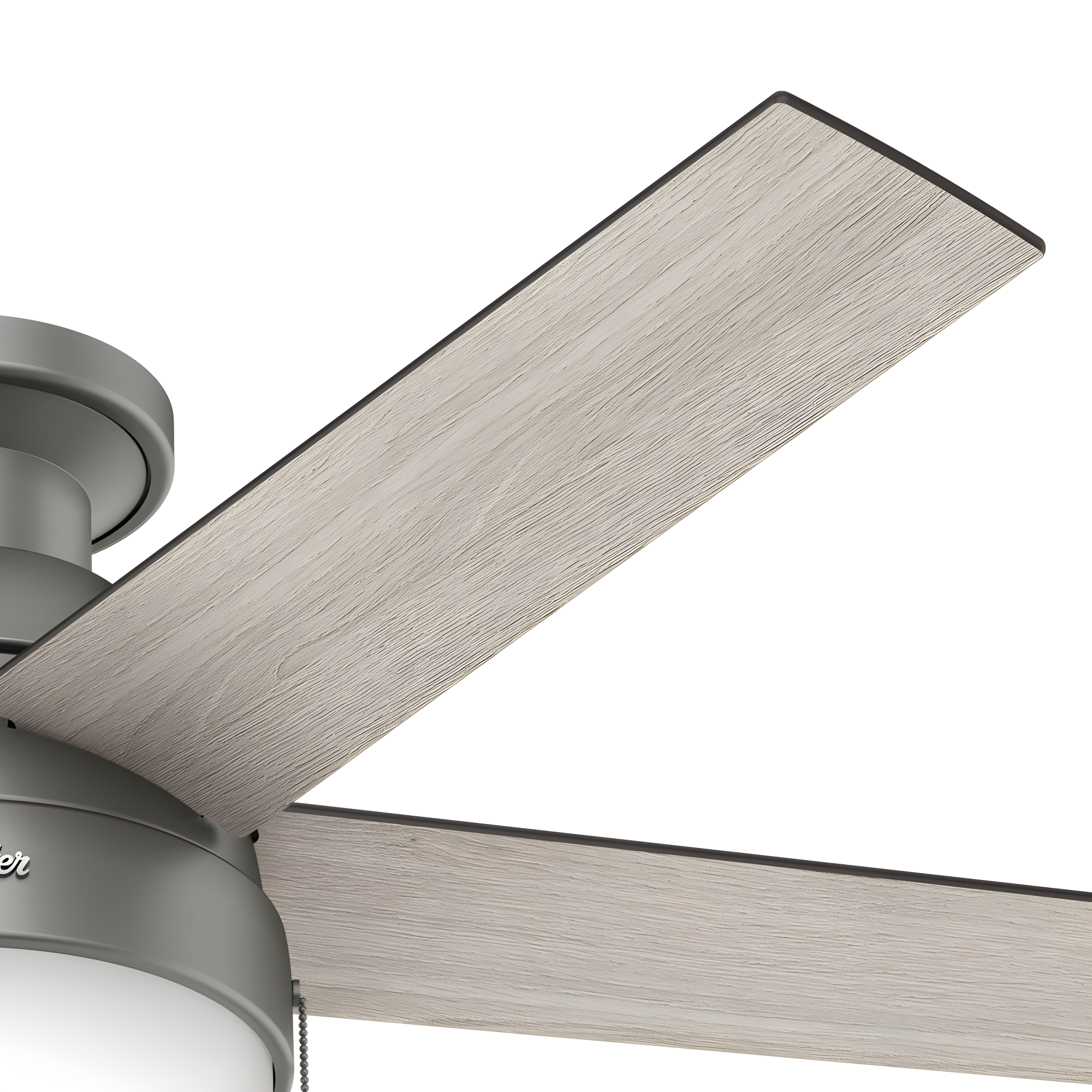 Hunter Fan 46" Anslee 5 - Blade LED Flush Mount Ceiling Fan with Pull Chain and Light Kit Included