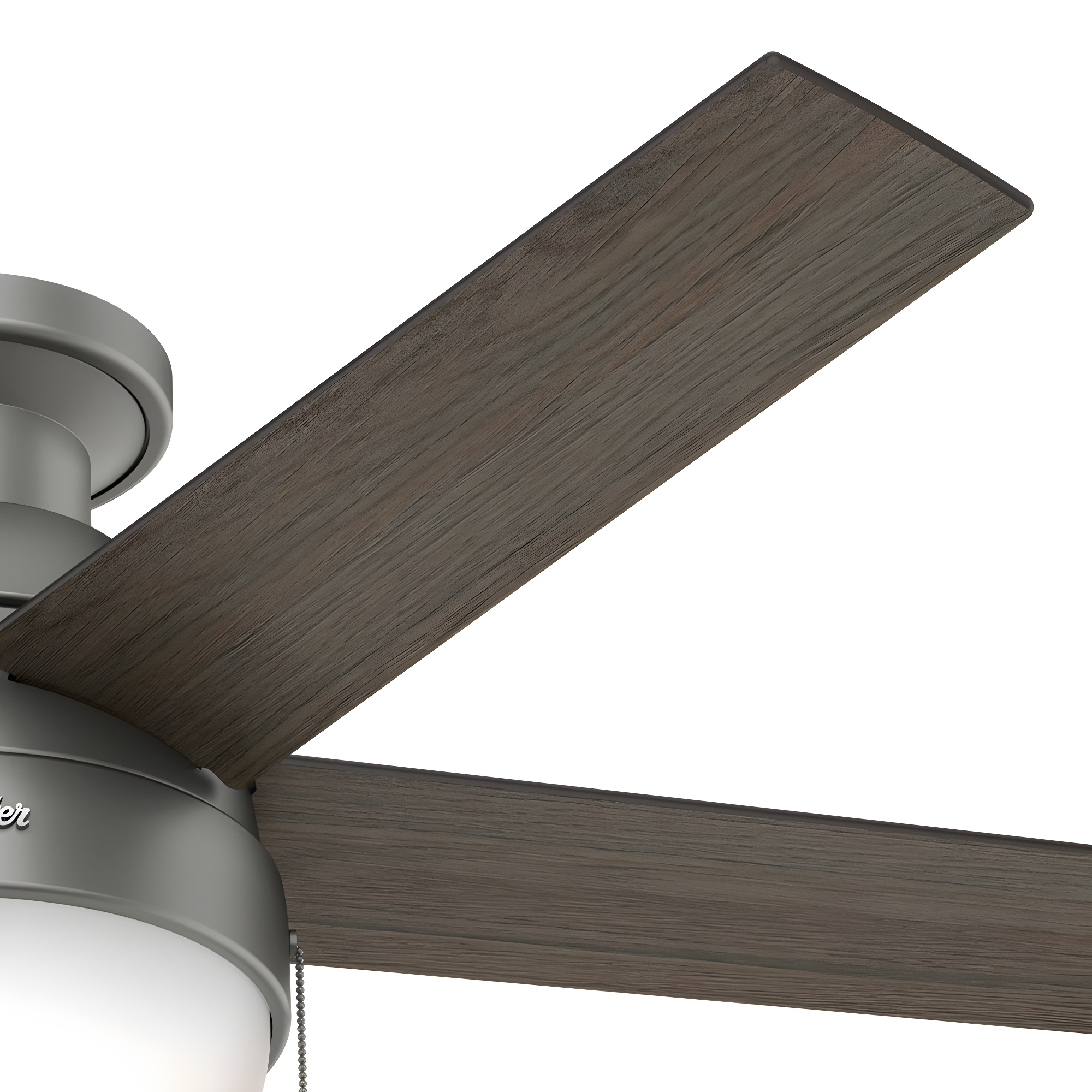 Hunter Fan 46" Anslee 5 - Blade LED Flush Mount Ceiling Fan with Pull Chain and Light Kit Included