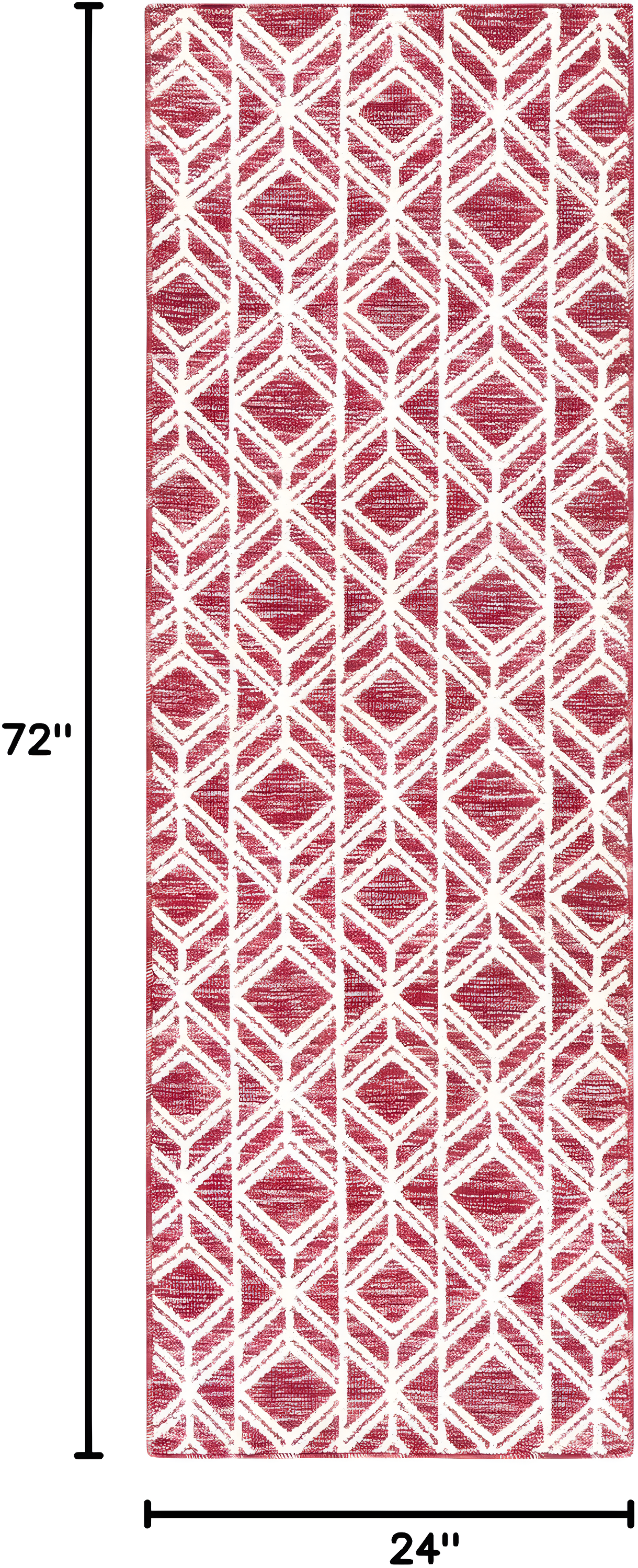 Town & Country Living TOWN & COUNTRY EVERYDAY Walker Modern Diamond Everwash Non-Slip Backing Kitchen Mat