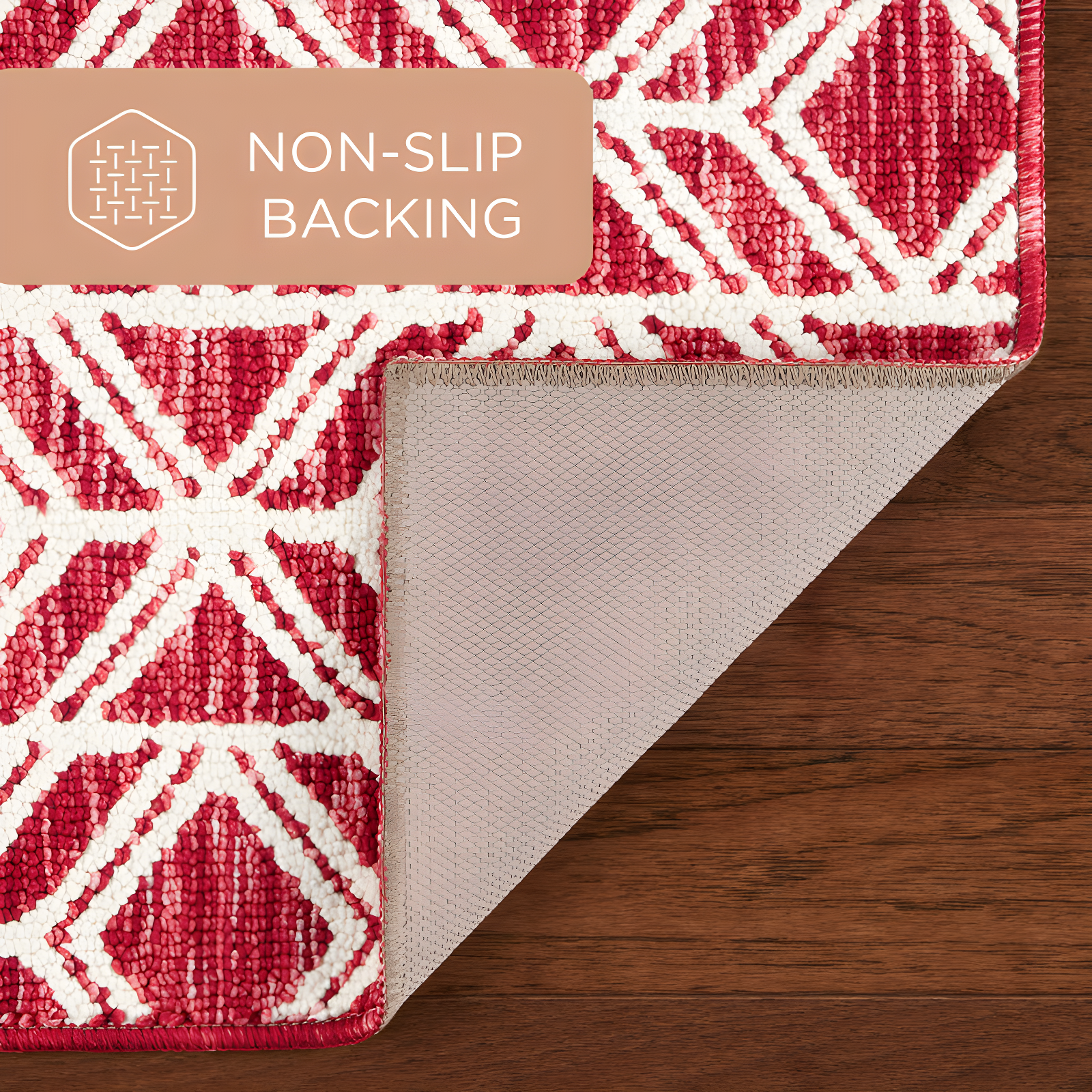 Town & Country Living TOWN & COUNTRY EVERYDAY Walker Modern Diamond Everwash Non-Slip Backing Kitchen Mat