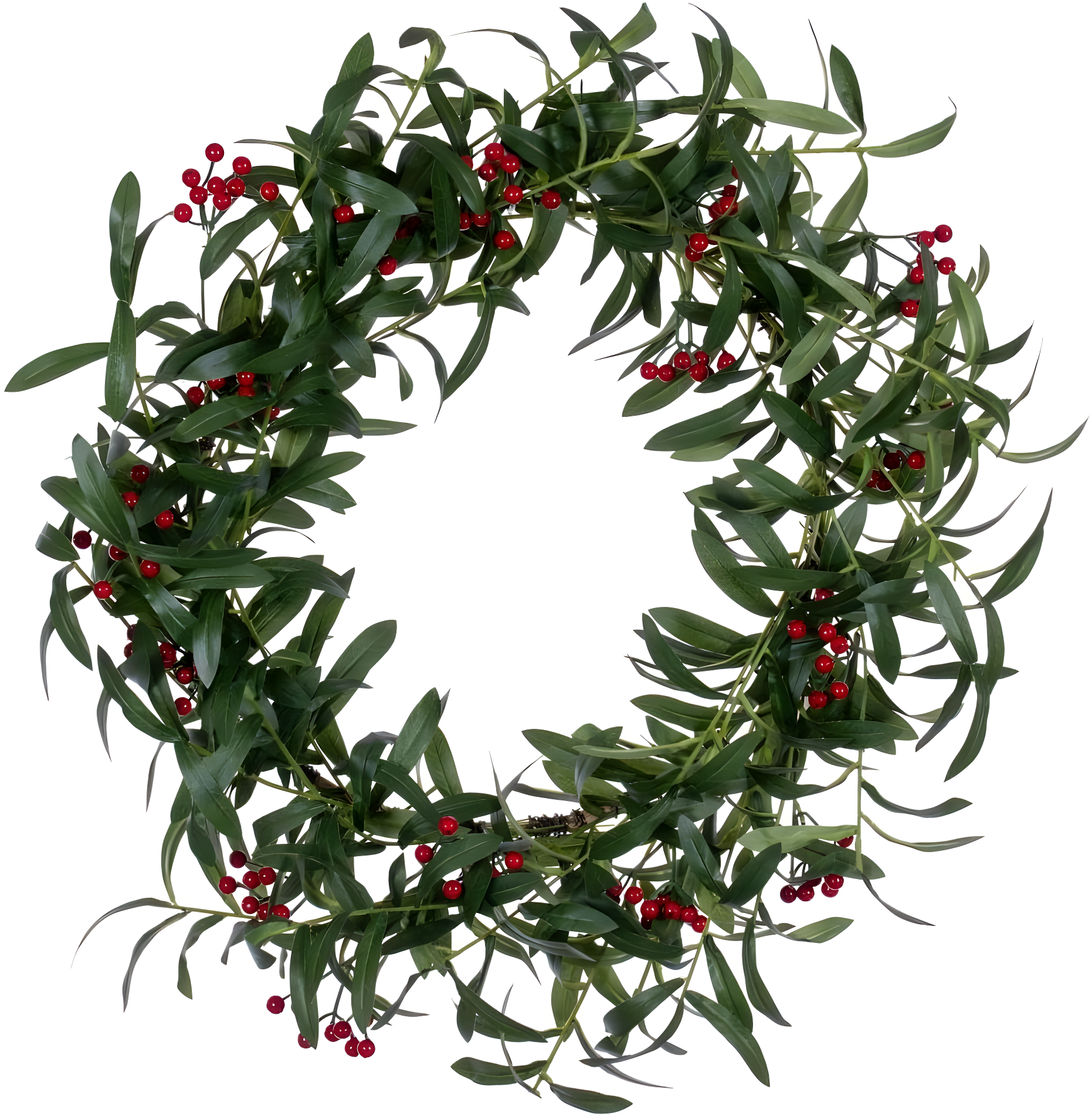 Vickerman 24" Red Berry and Mistletoe Wreath.