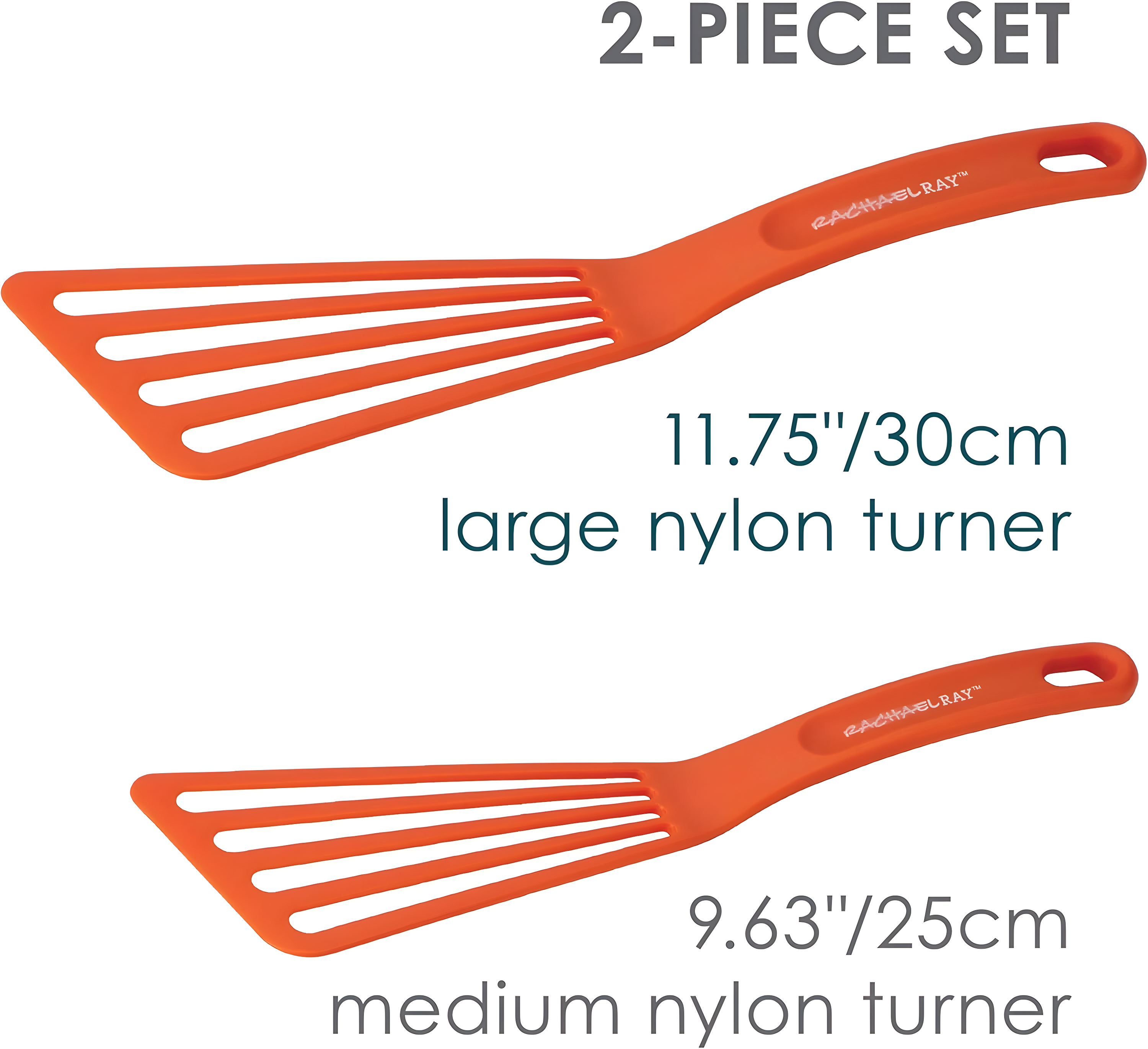 Rachael Ray Tools & Gadgets 2-Piece Nylon Slotted Turner Spatula Set