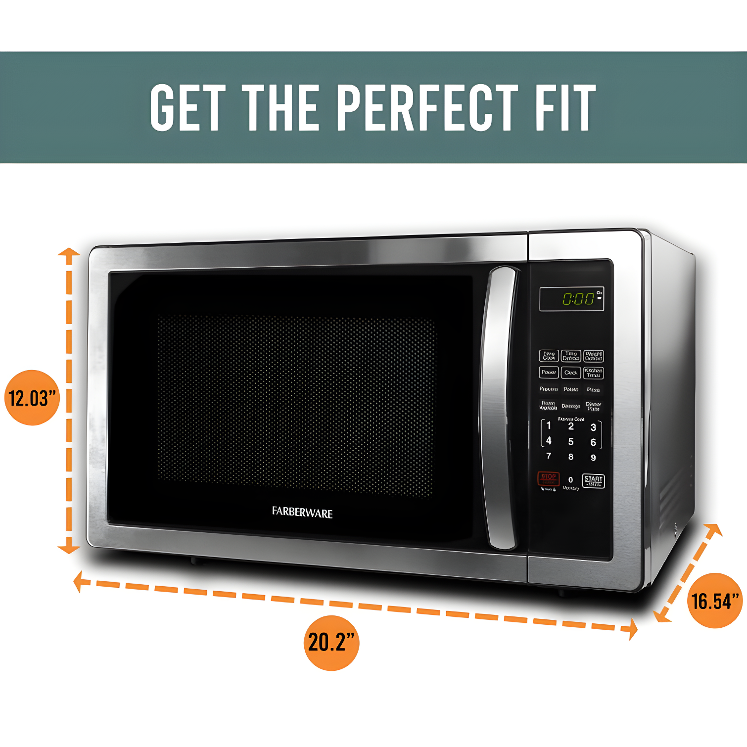 Farberware Farberware Classic Countertop Microwave Oven, 1.1 Cubic Feet cu. ft., 1000 watts, with Child Lock