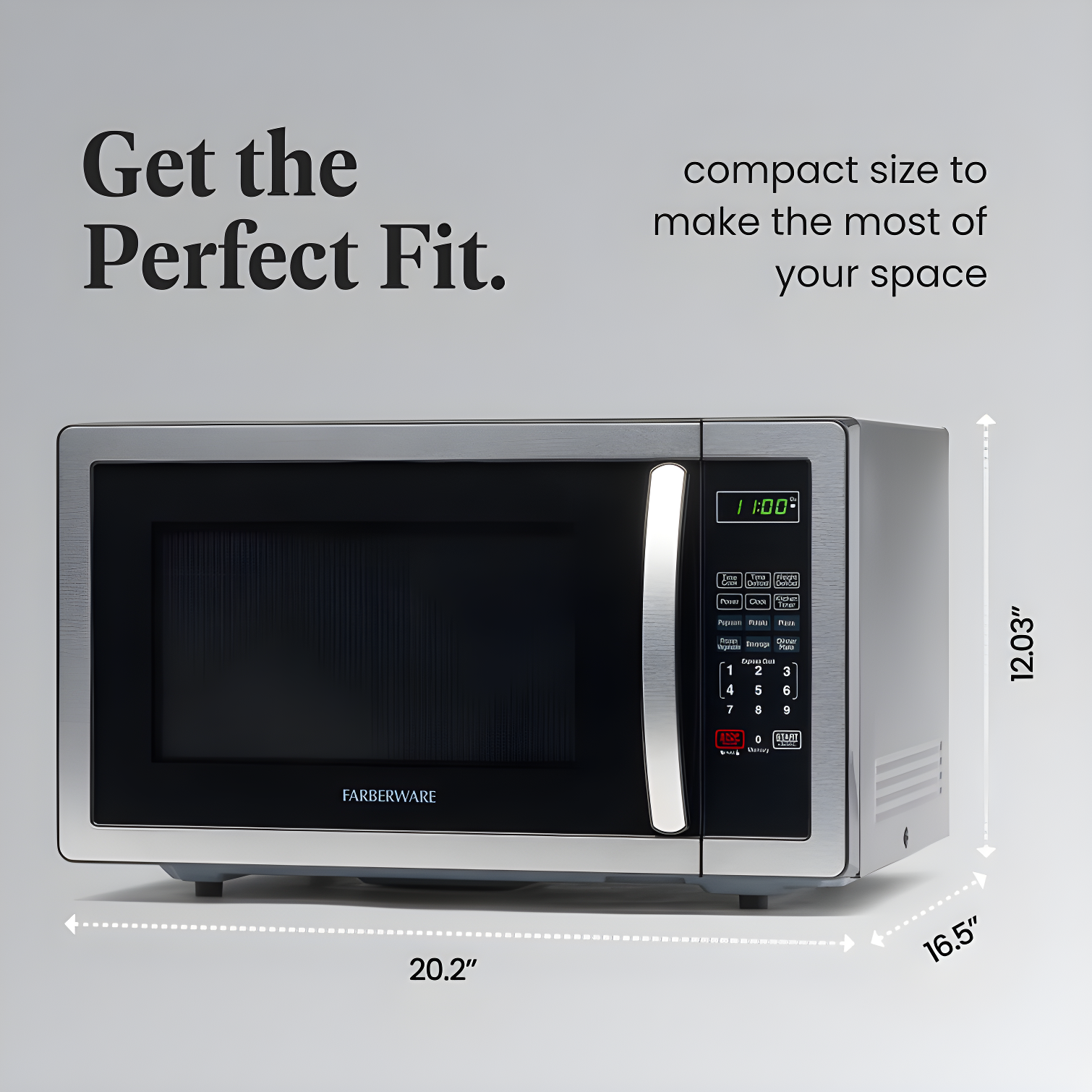 Farberware Farberware Classic Countertop Microwave Oven, 1.1 Cubic Feet cu. ft., 1000 watts, with Child Lock