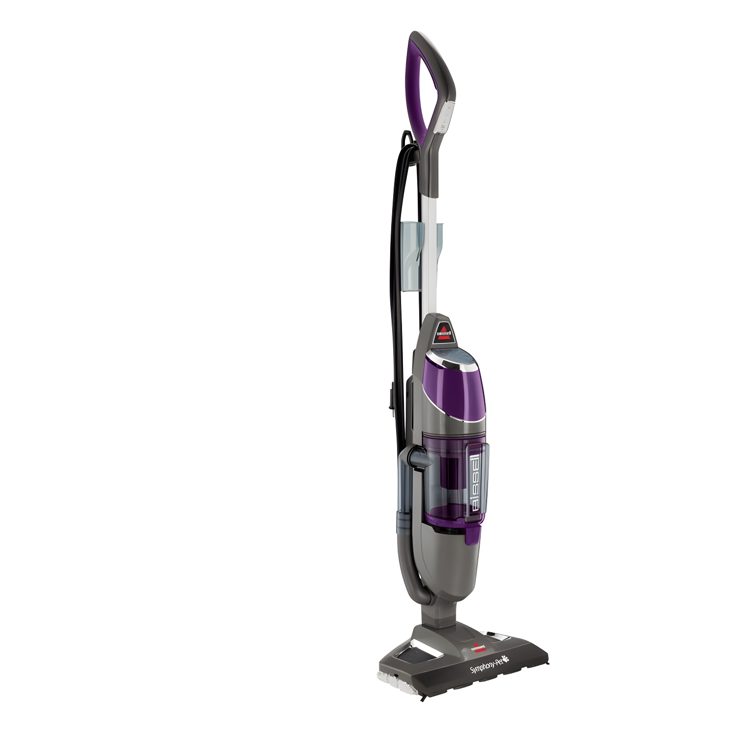 BISSELL Symphony Pet Steam Mop and Steam Vacuum Cleaner for Hardwood and Tile Floors, with Microfiber Mop Pads, 1543A,Purple