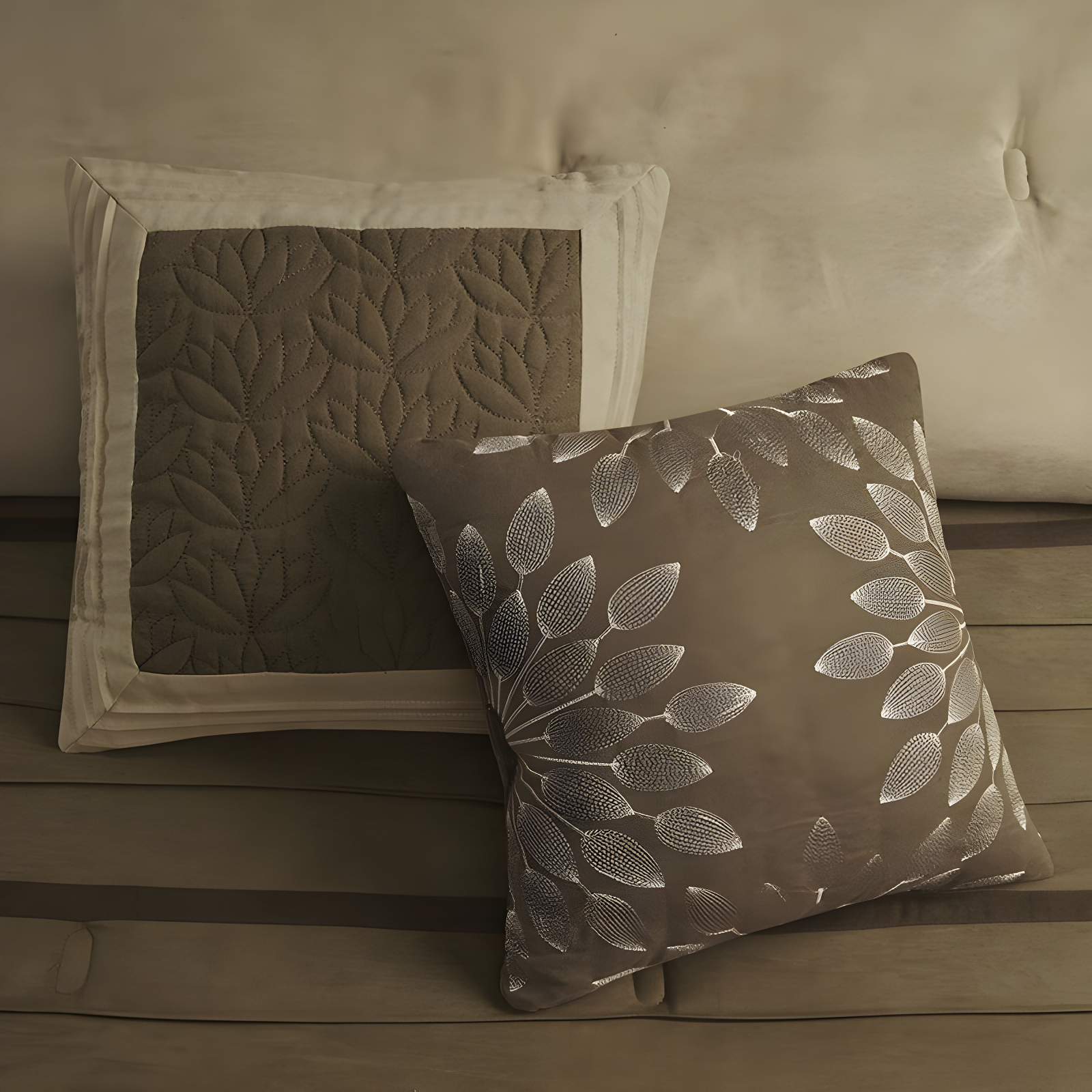 Madison Park Palmer 7 PC Pieced Faux Suede Comforter Set