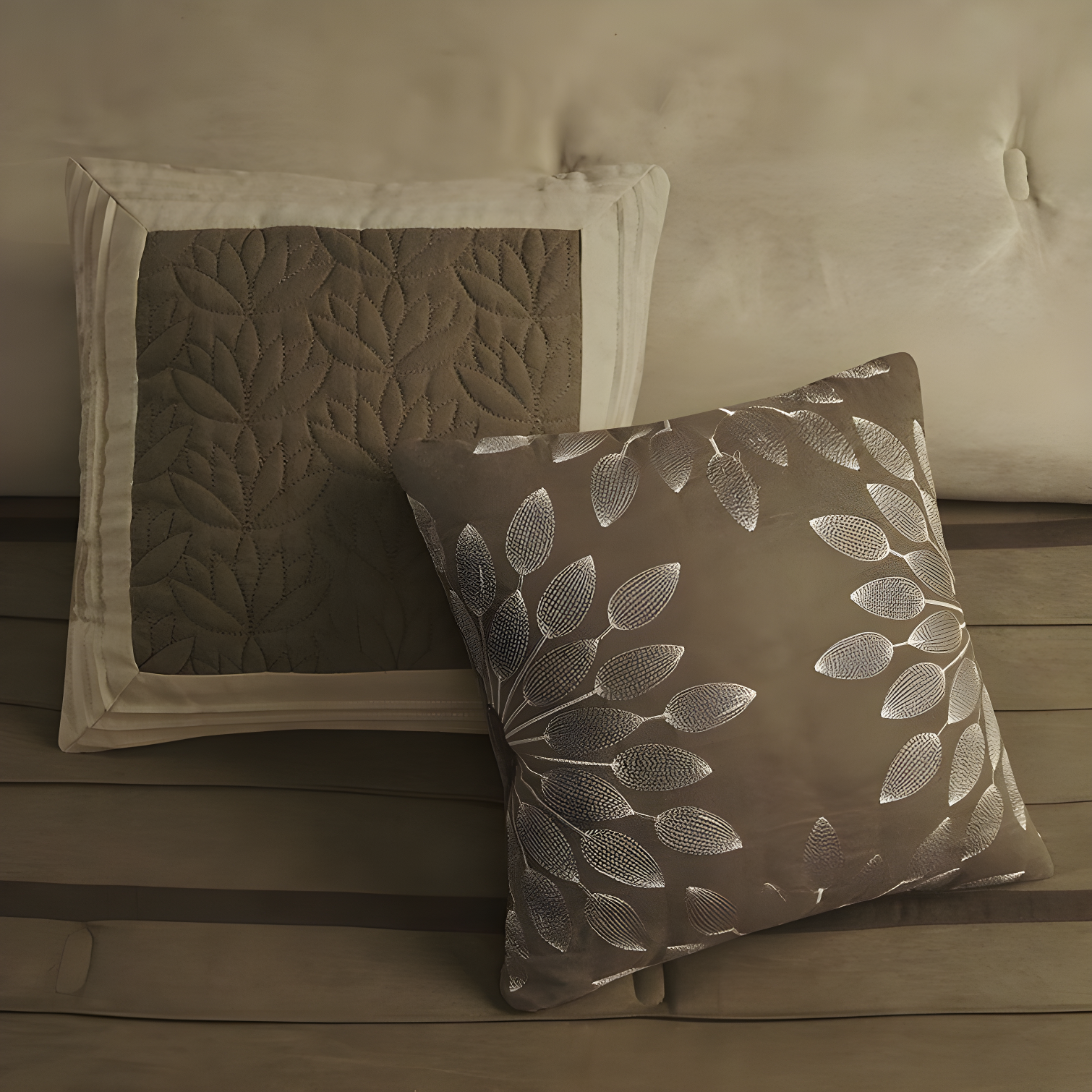 Madison Park Palmer 7 PC Pieced Faux Suede Comforter Set
