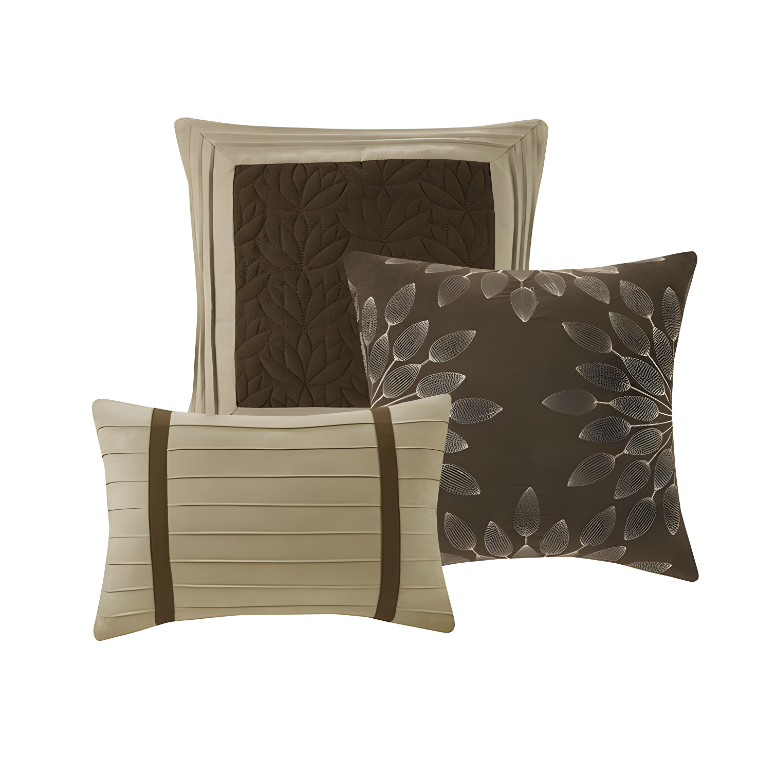 Madison Park Palmer 7 PC Pieced Faux Suede Comforter Set
