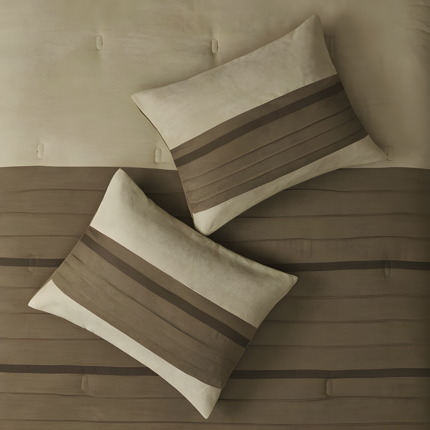 Madison Park Palmer 7 PC Pieced Faux Suede Comforter Set