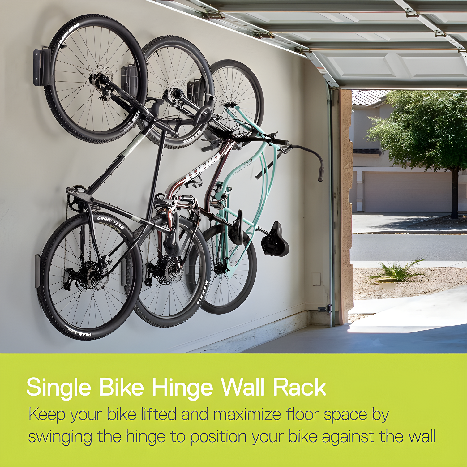 Single Bike Hinge Wall Mount Rack