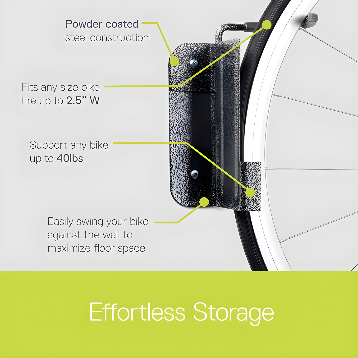 Single Bike Hinge Wall Mount Rack